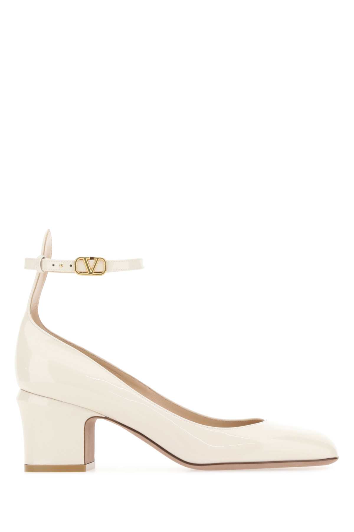 Ivory Leather Tan-go Pumps