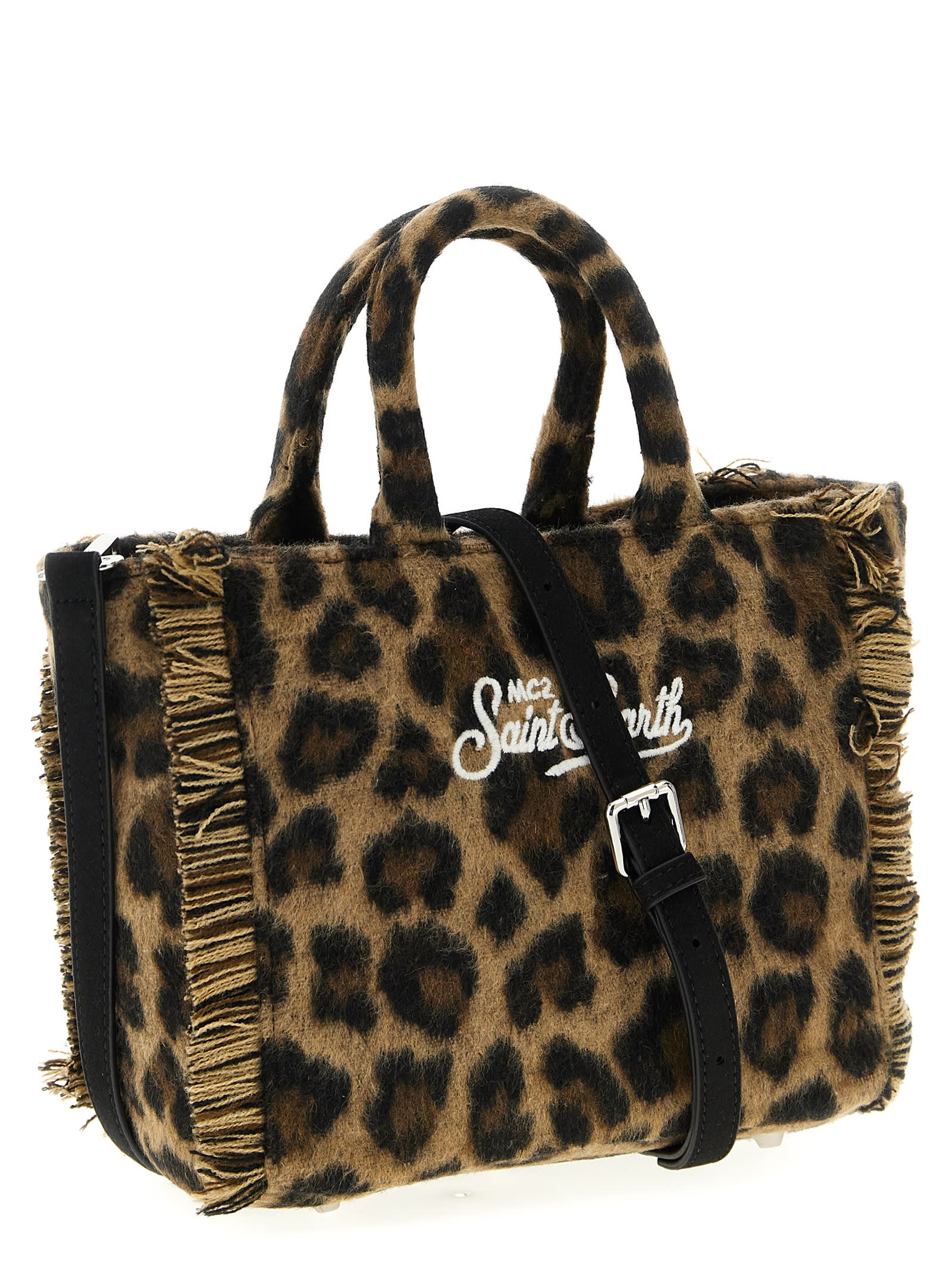 Mc2 Saint Barth Vanity Felt Mini Handbag In Brown
