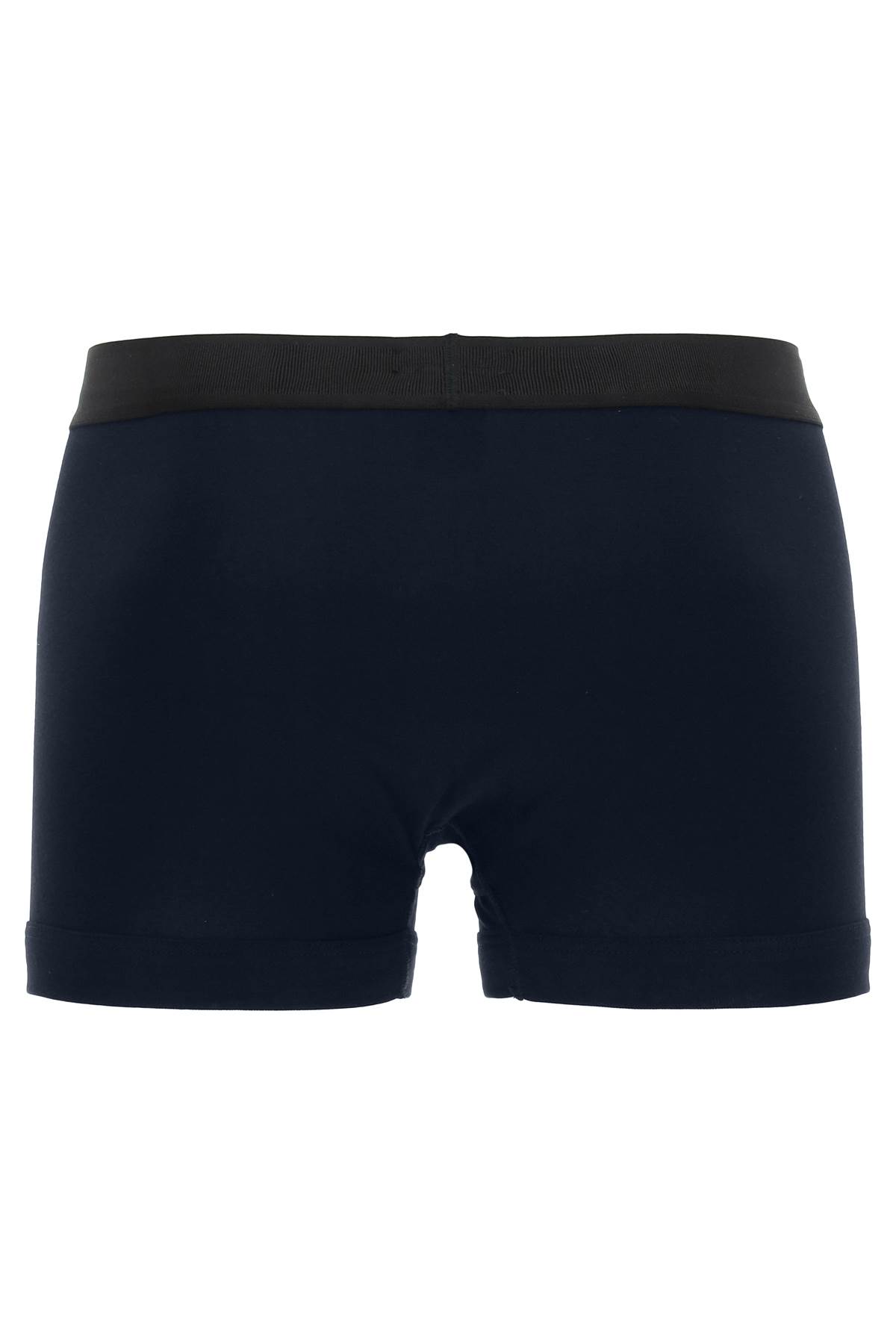Tom Ford Cotton Boxer Briefs With Logo Band In Blue