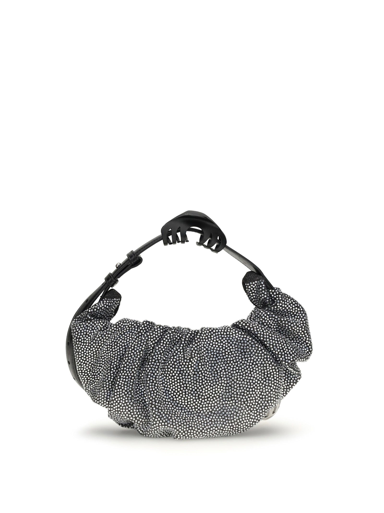 Diesel Grab Hobo Shoulder Bag In Silver