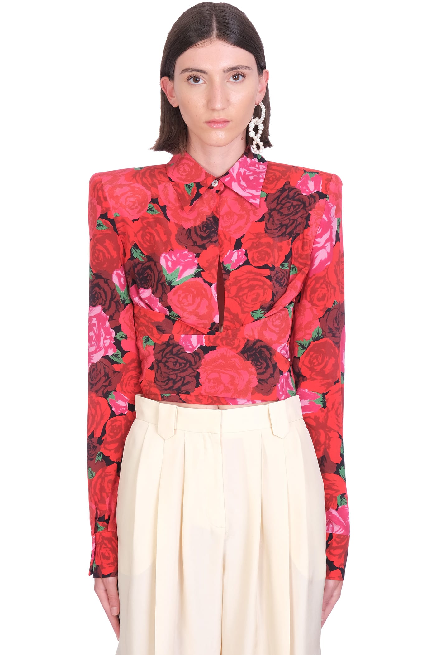 Magda Butrym Blouse In Red Silk