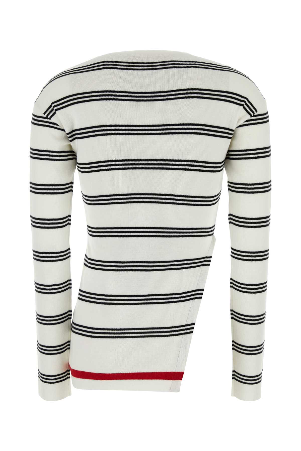 Shop Marni Embroidered Cotton Sweater In Stripe