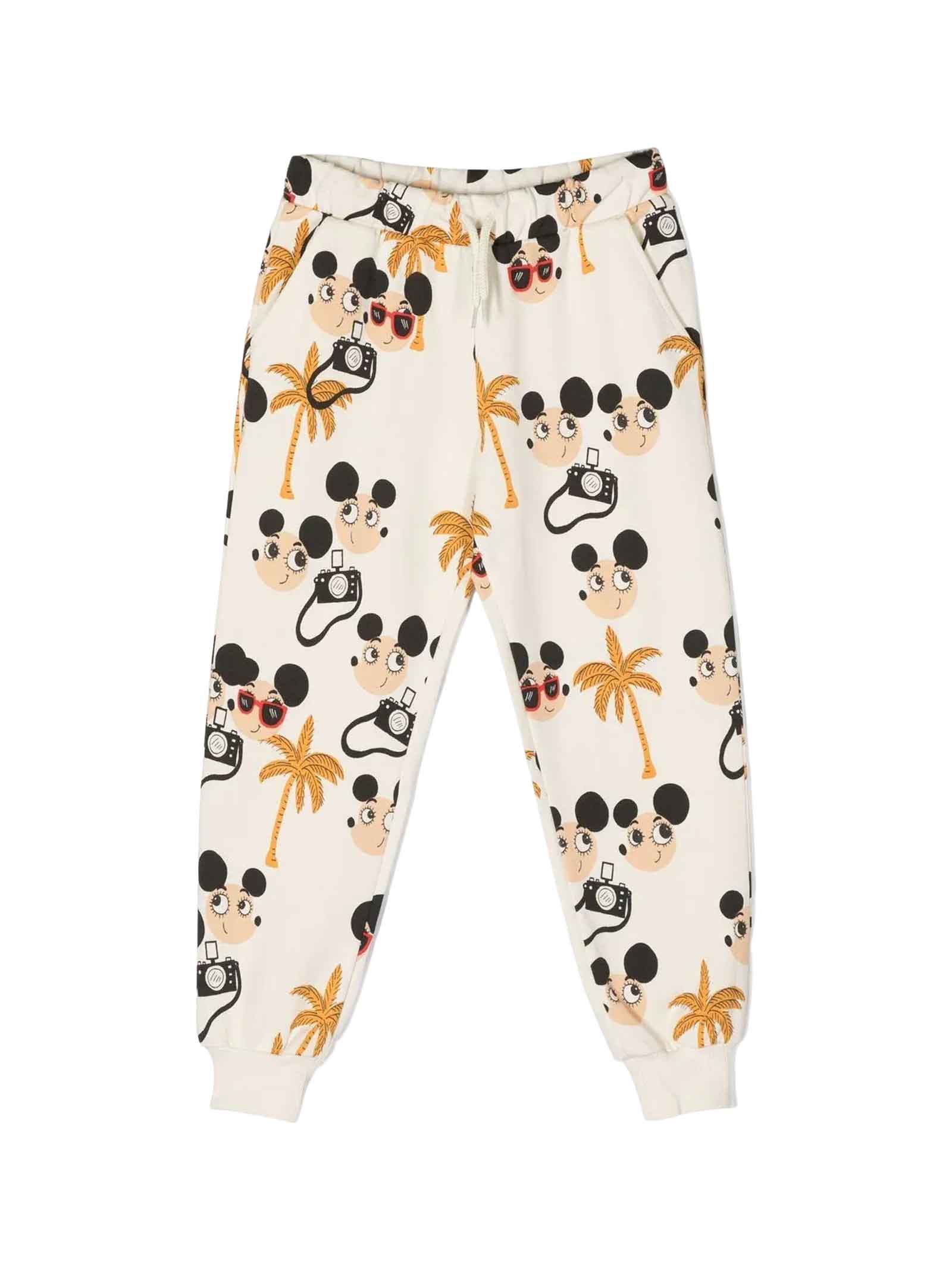 Mini Rodini Printed Cotton Leggings In Multicolor