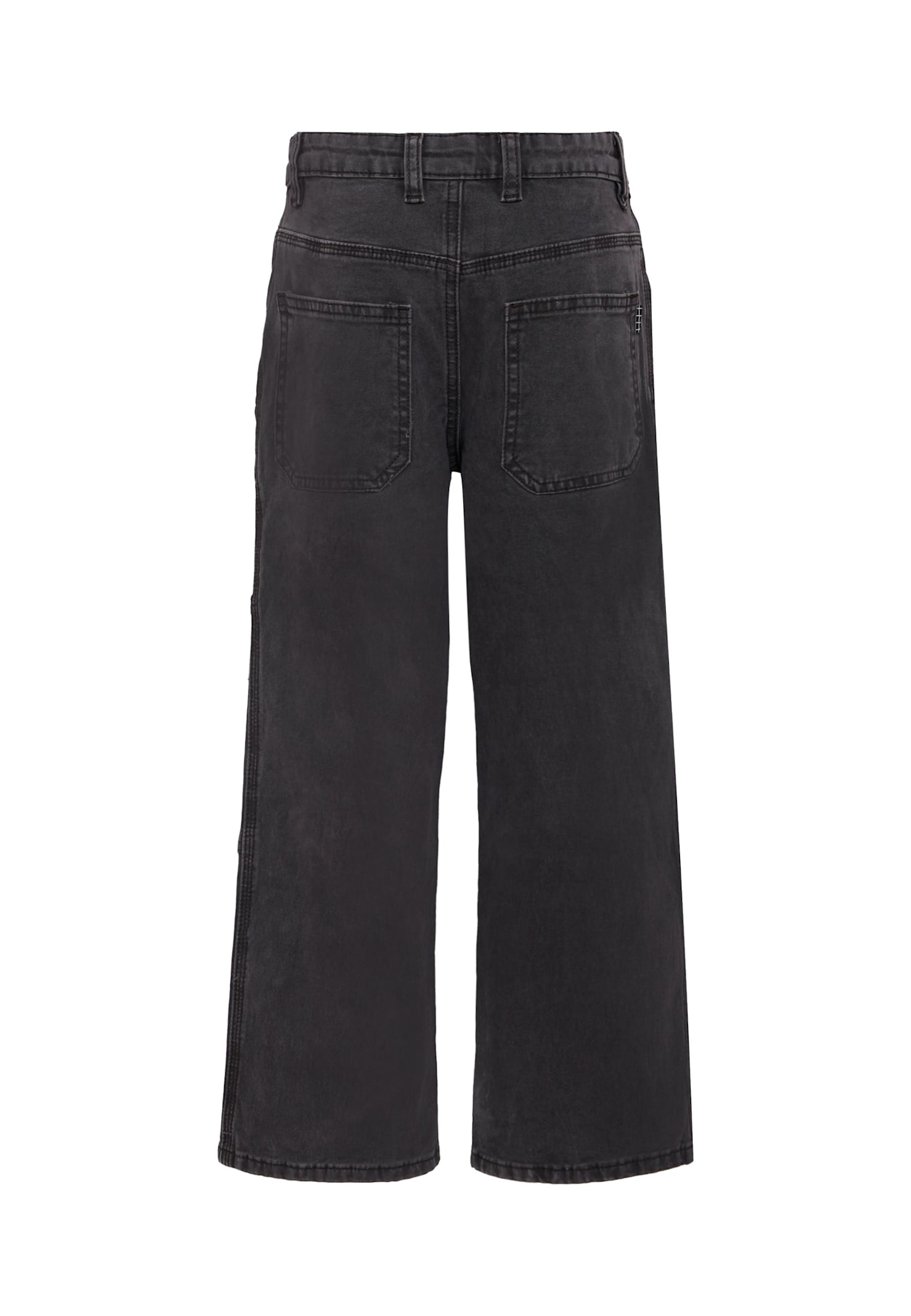 Molo Grey Trousers For Boy In Black