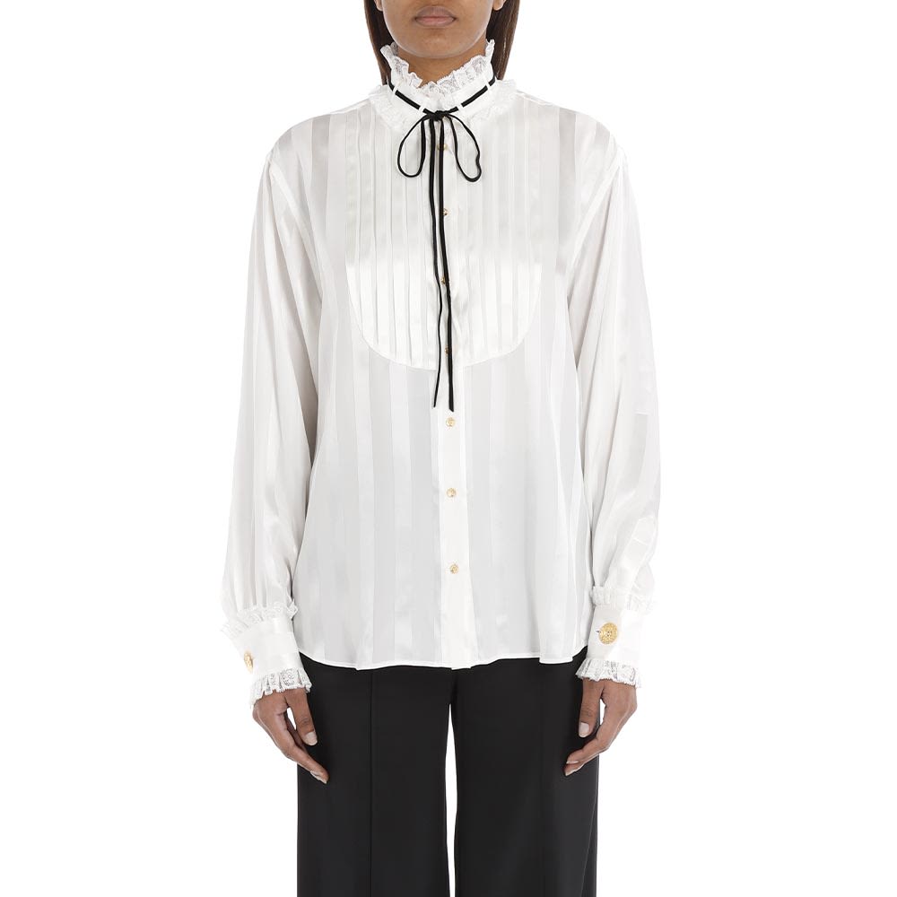 Dolce & Gabbana Striped Satin Jacquard Shirt