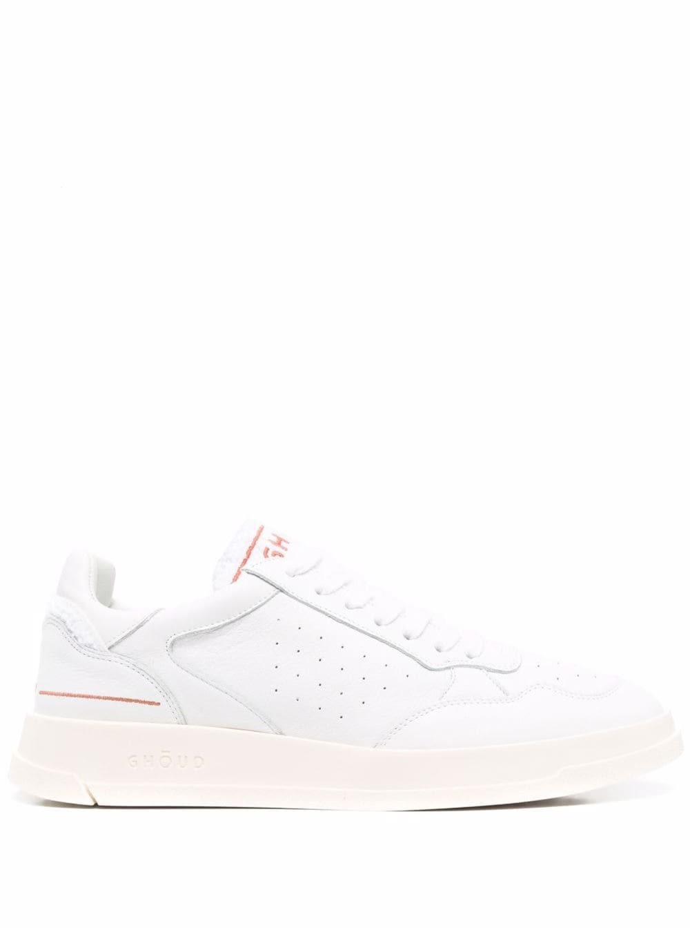GHOUD Low Tweener Leather And Fabric Sneakers With Logo