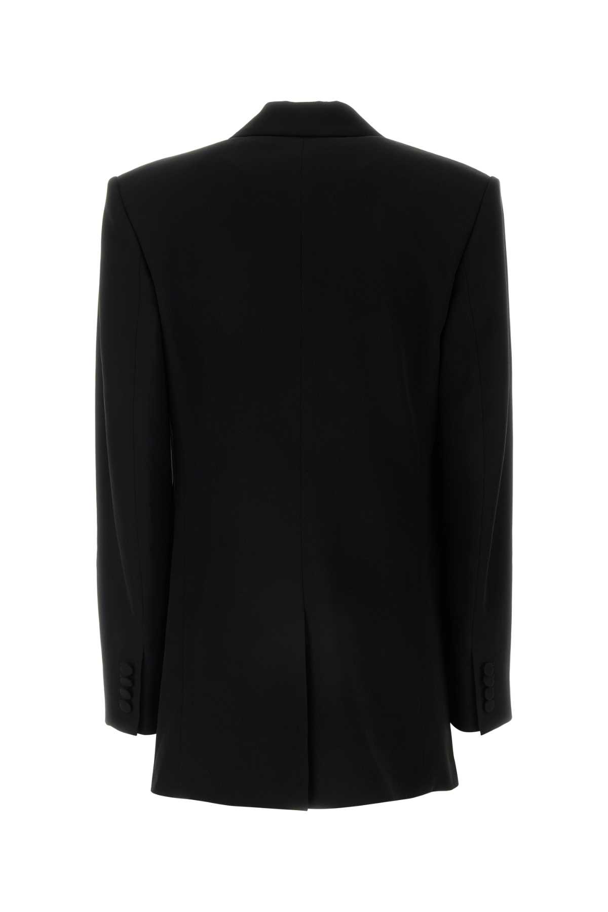 Shop Saint Laurent Black Creme Blazer In Noir