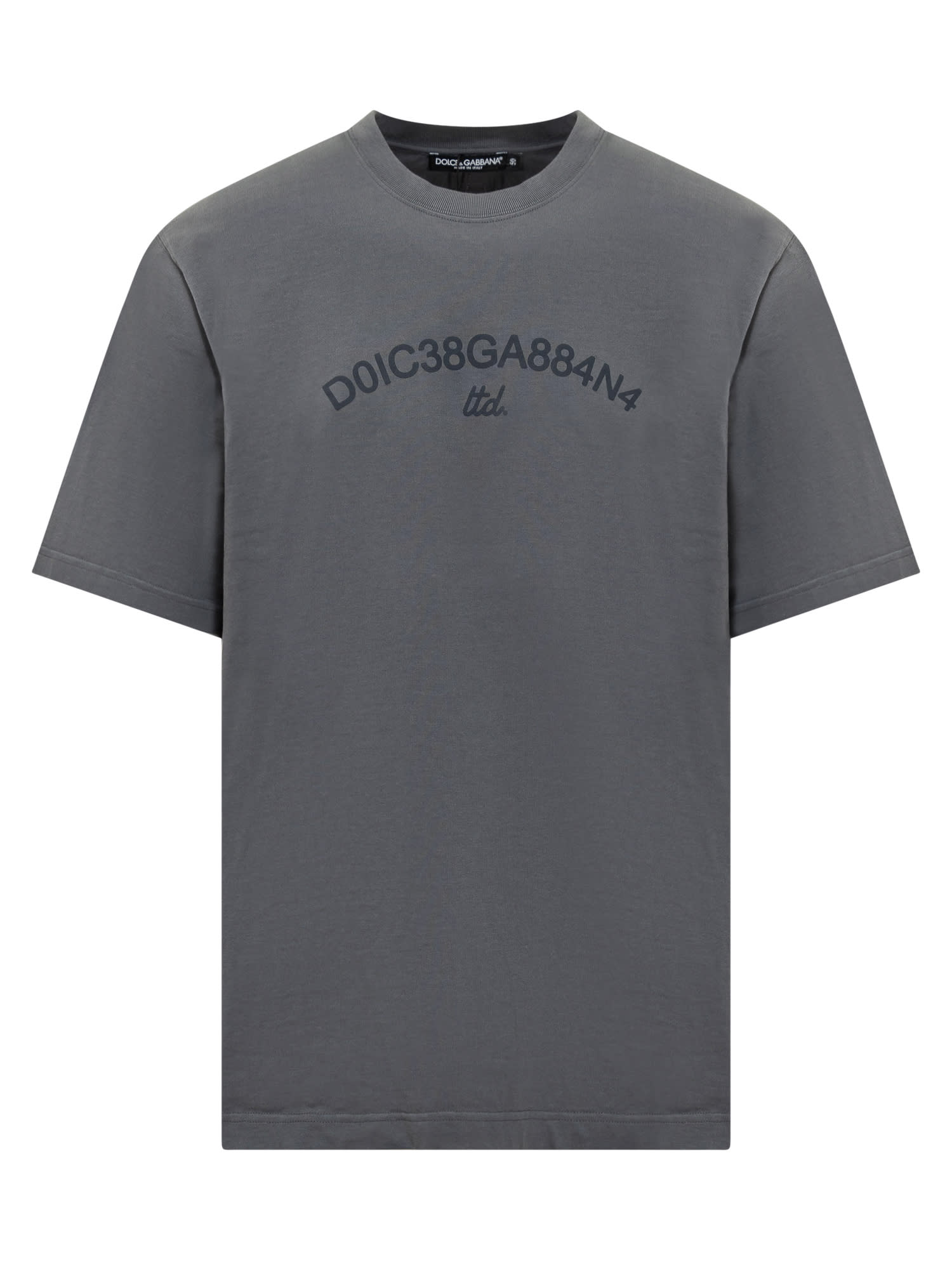 Shop Dolce & Gabbana T-shirt With Logo In Grigio