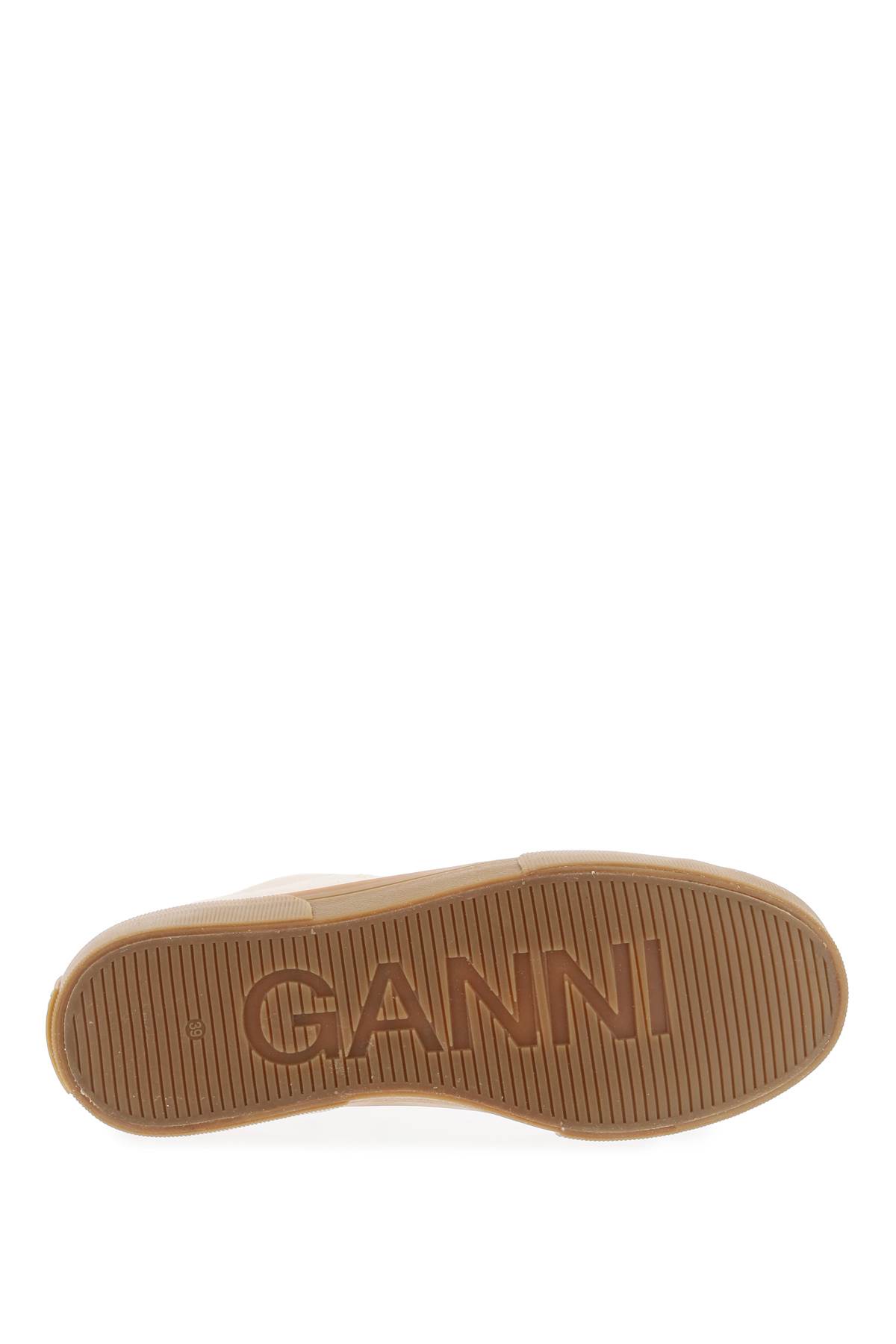 Shop Ganni Classic Low Top Sneaker In Egret
