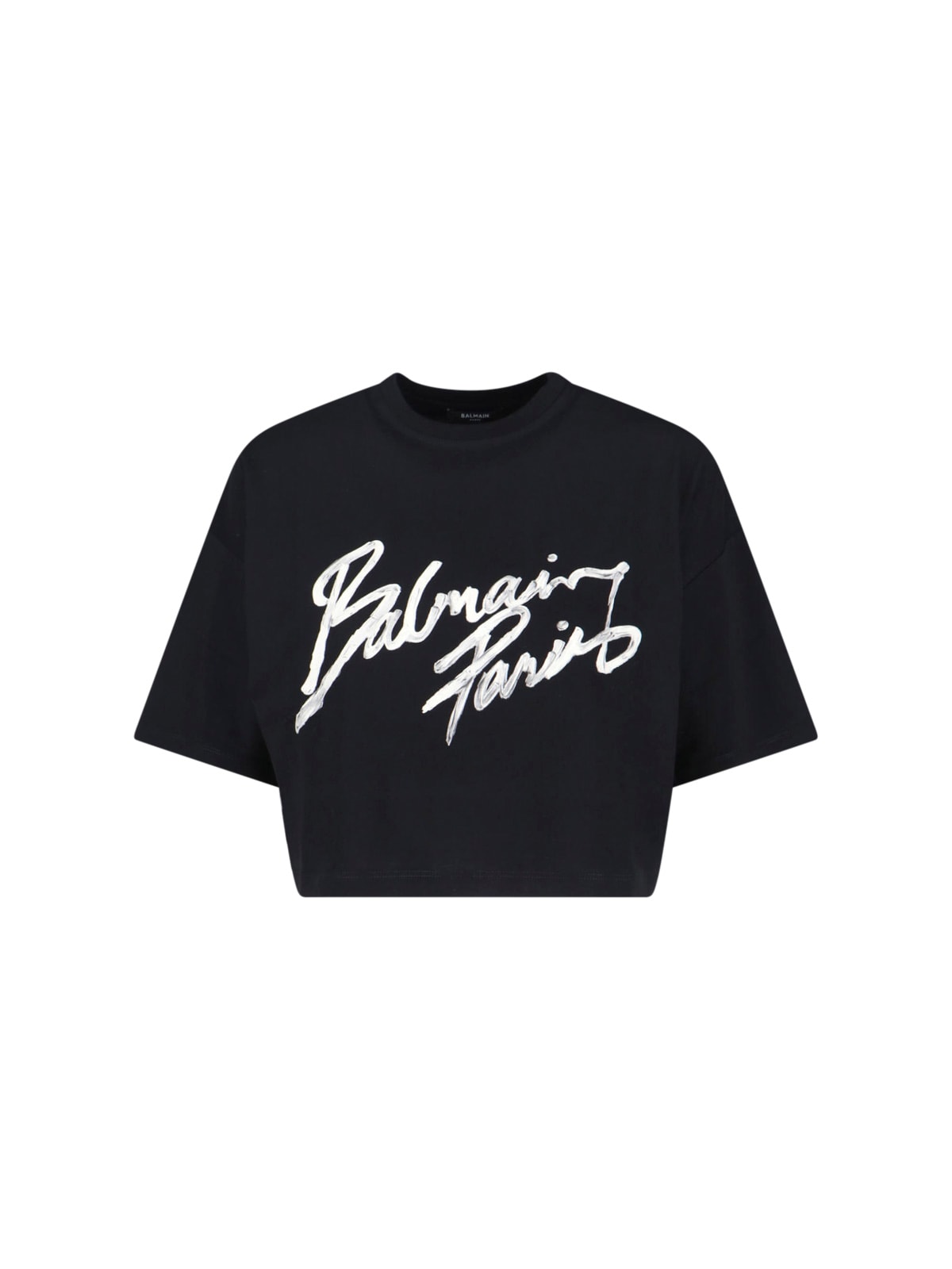 Balmain Logo T-shirt In Black