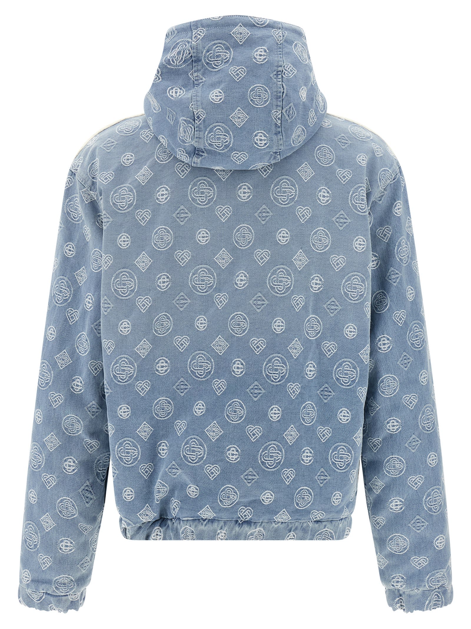 Casablanca Monogram Reversible Jacket Puffer Jackets Multicolor In Blue