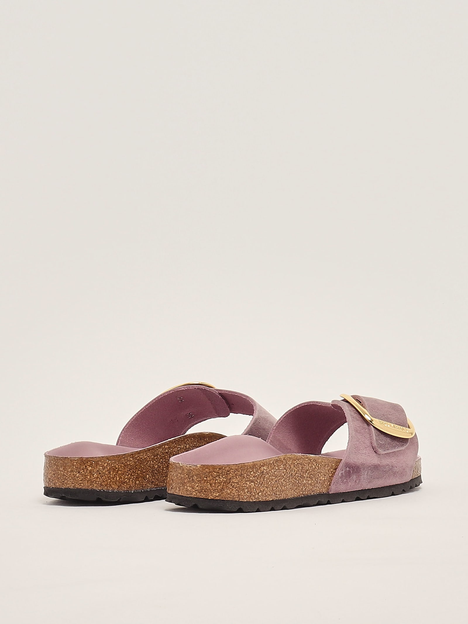Birkenstock Madrid Big Buckle Oiled Leather Sandal In Purple