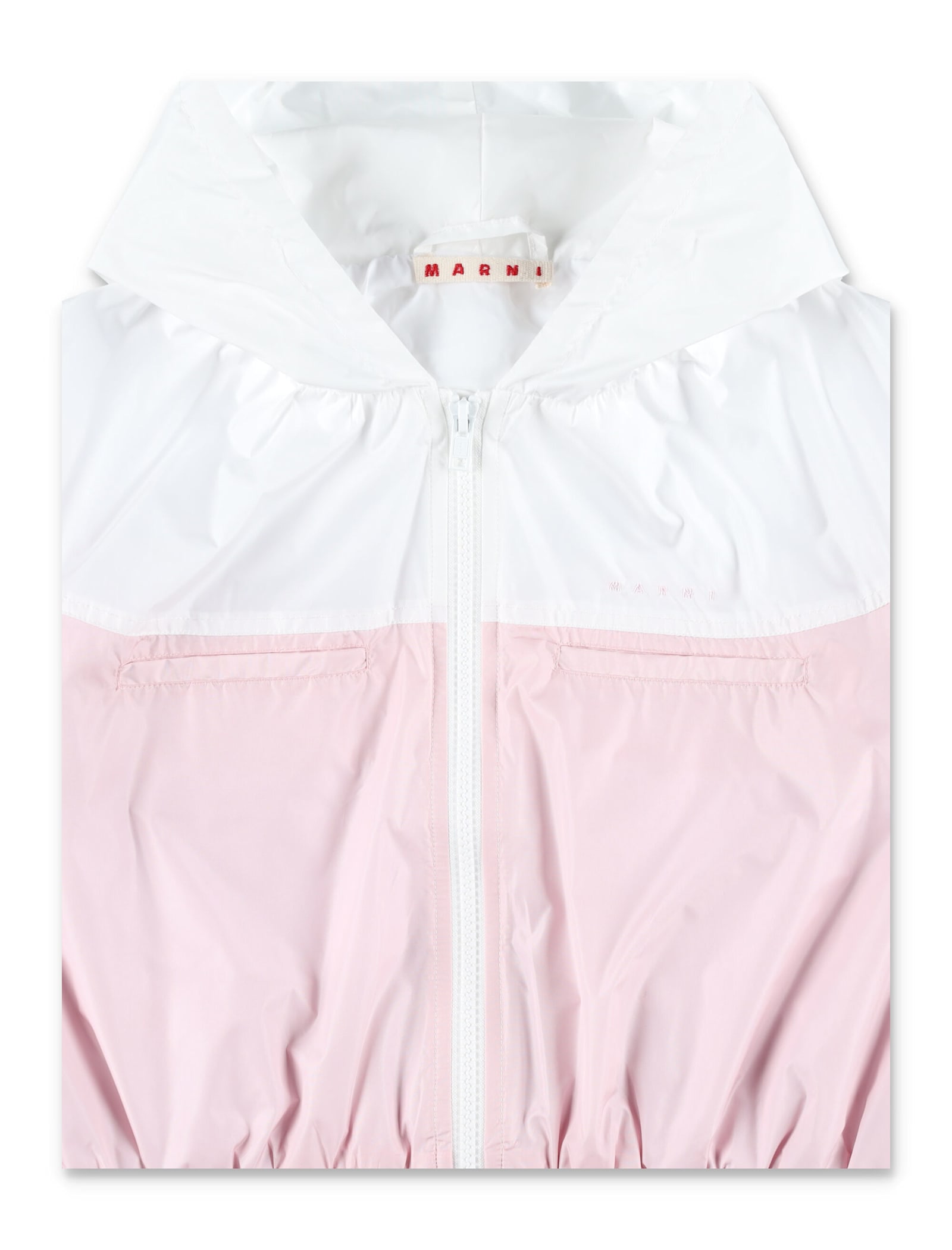 Marni Wind Jacket Bicolor In Rose/white
