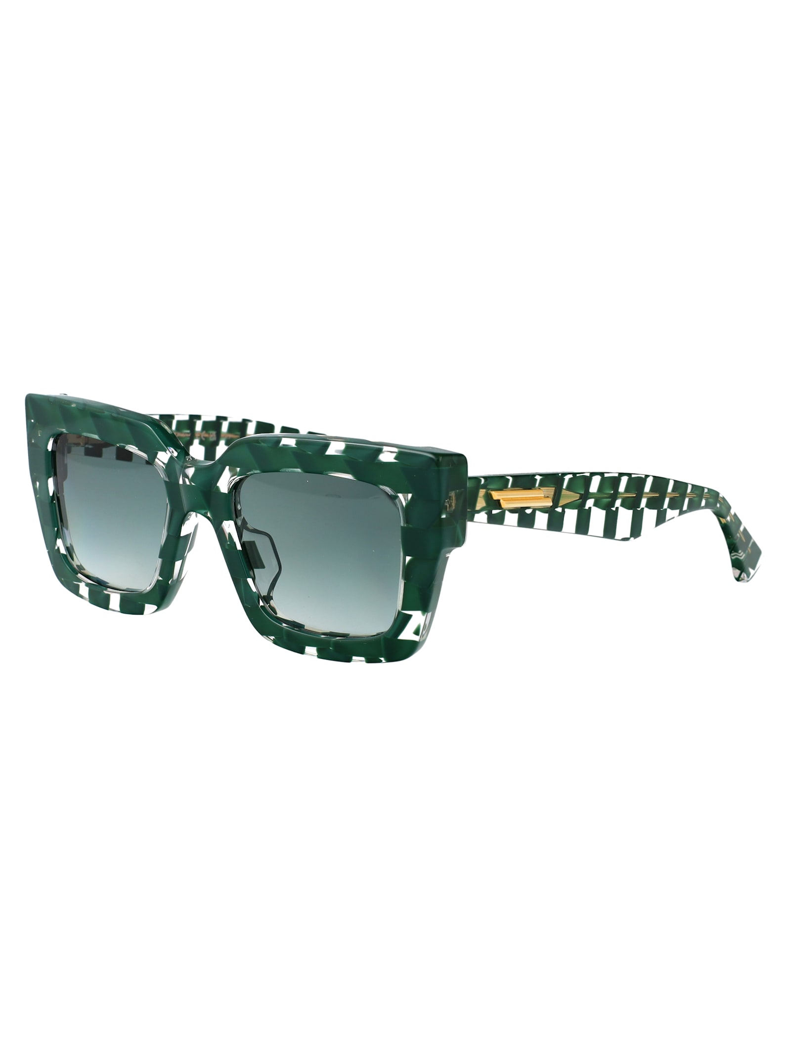 Bottega Veneta Bv1212s Sunglasses In Green-green-green