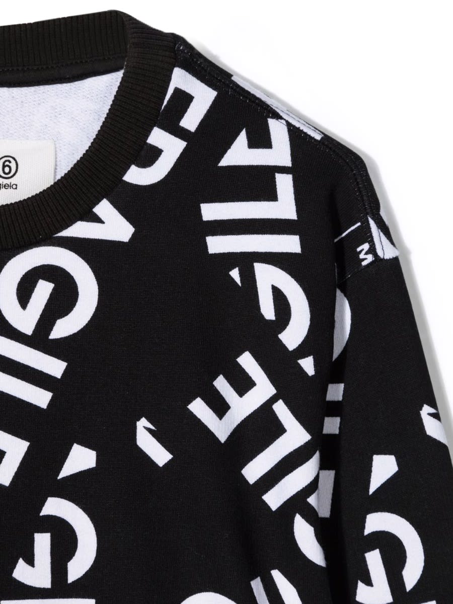 Mm6 Maison Margiela Felpa In Black