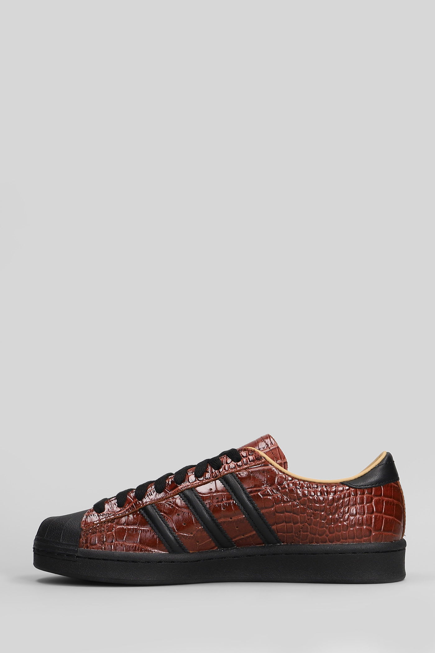 Adidas Originals Vintage Crocodile Pattern Round Toe Sneakers In Burgundy