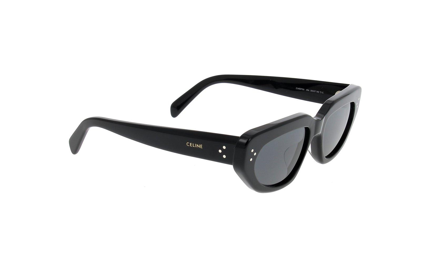 Shop Celine Triangle Frame Sunglasses In 01a