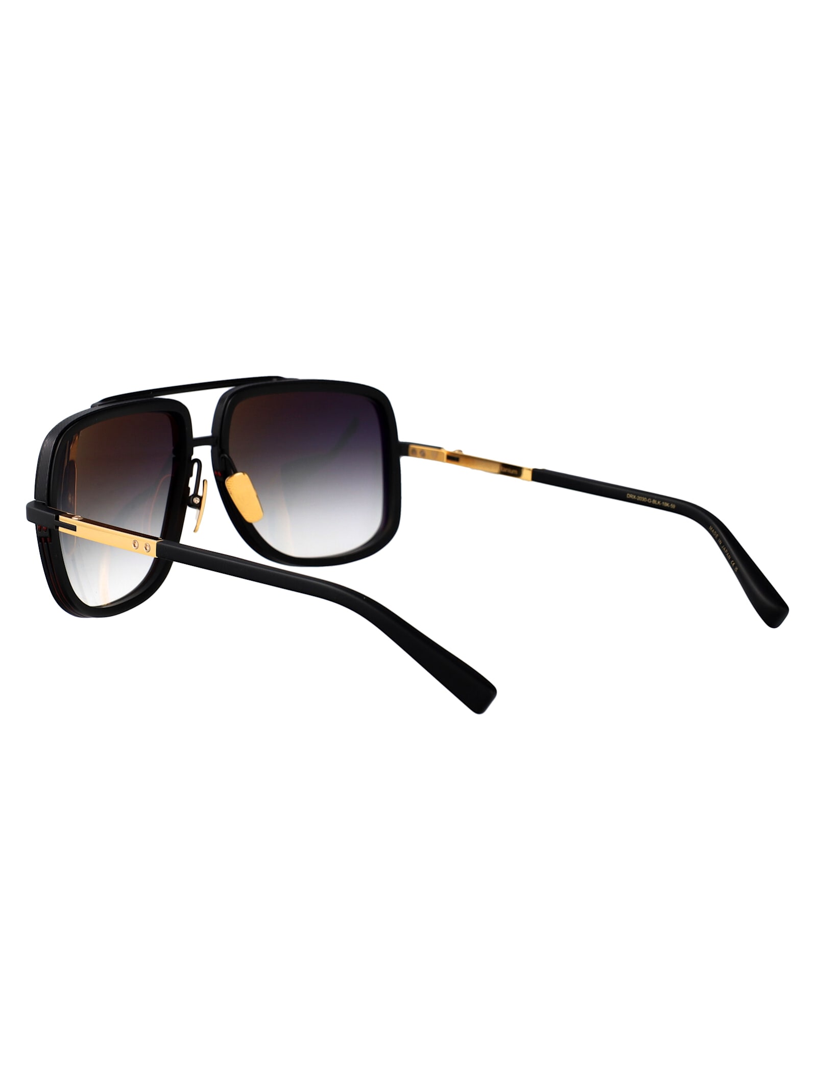 Dita Mach-one Sunglasses In Matte Black-matte Black Frontend Piece-18k Temples Wdark Grey To Clear