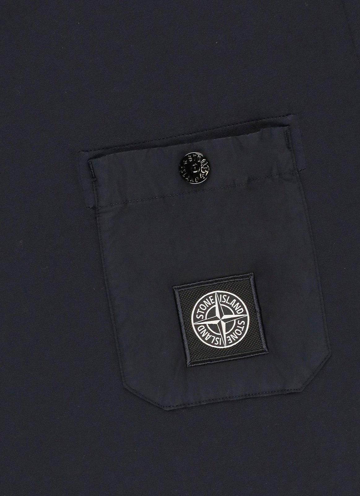 Shop Stone Island Logo Patch Long-sleeved T-shirt In Blue