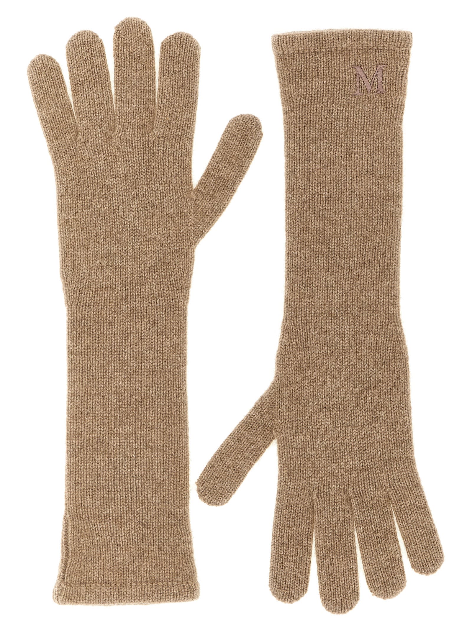 Max Mara Mmjock Gloves In Brown