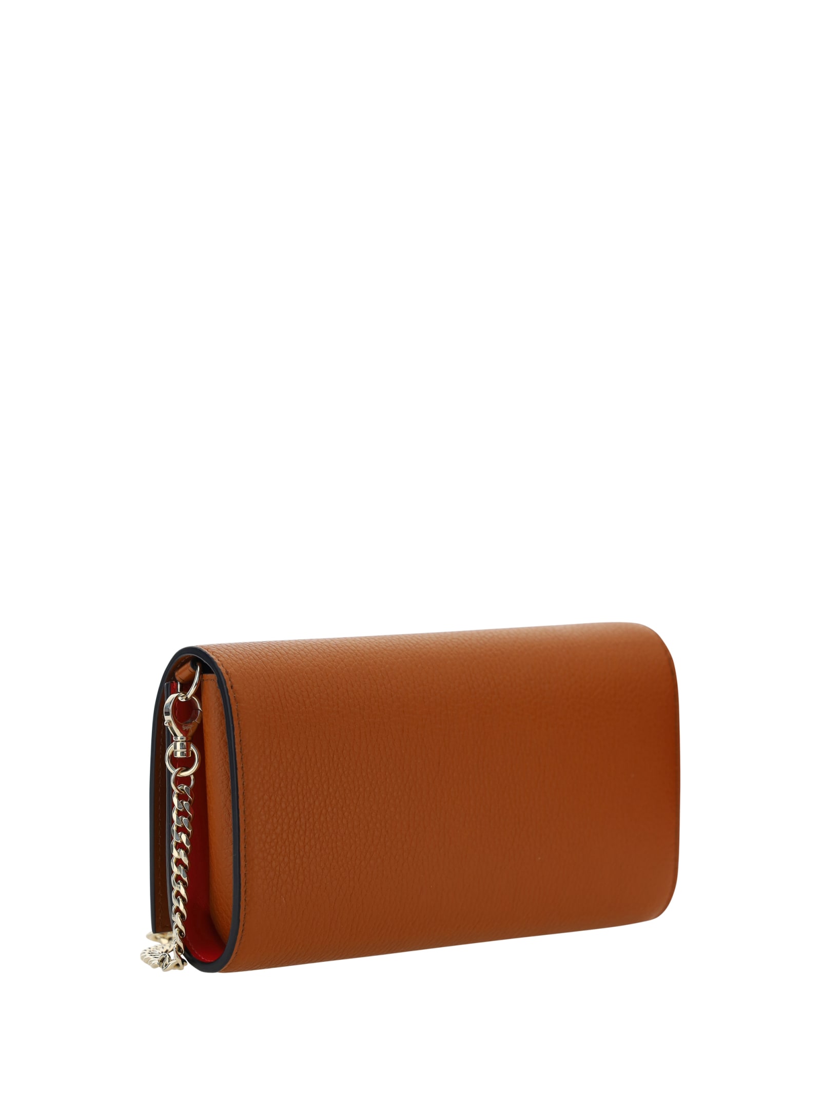 Shop Christian Louboutin By My Side Shoulder Wallet In Cuoio/cuoio