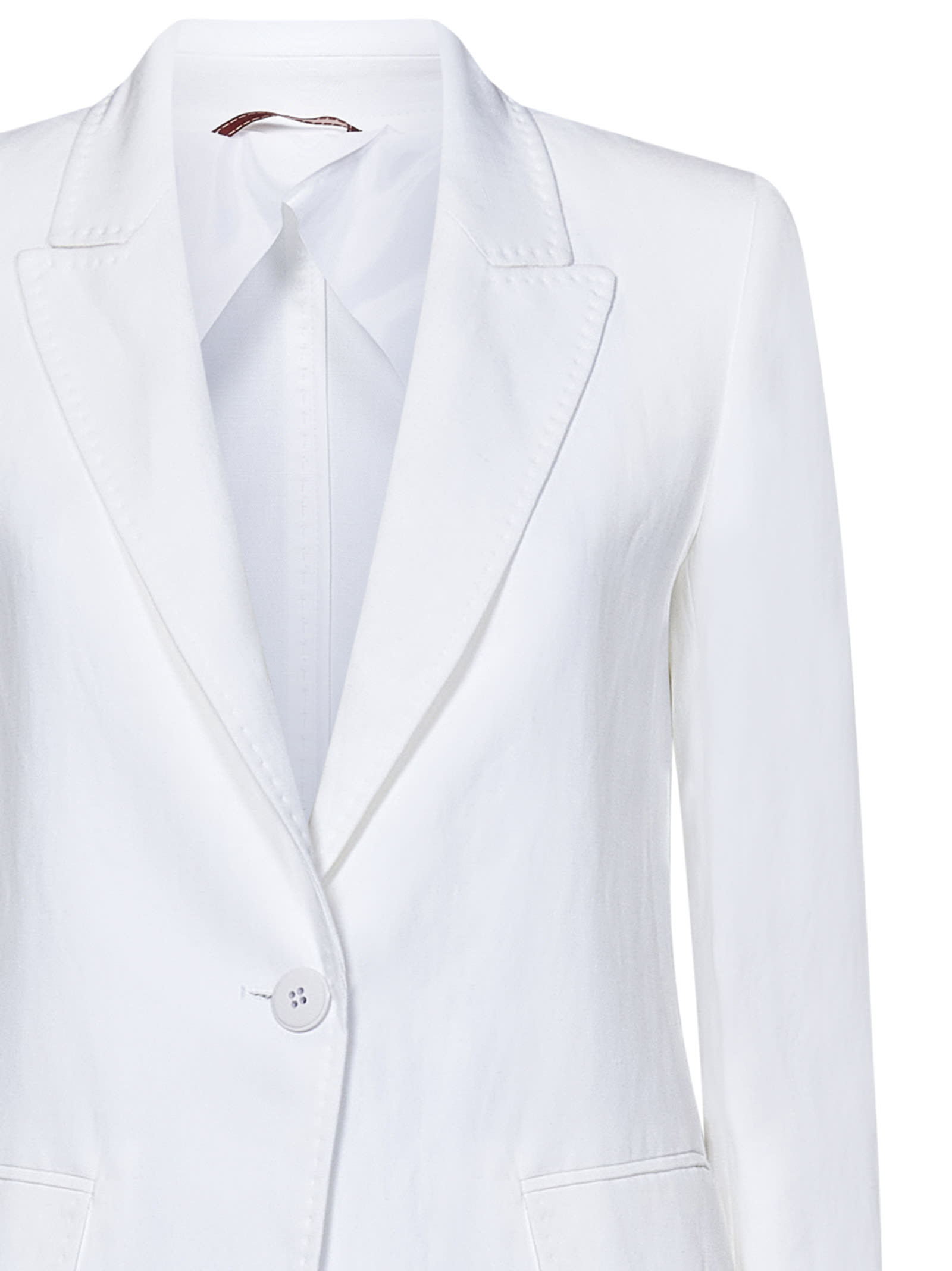 Shop Max Mara Gitane Blazer In Bianco