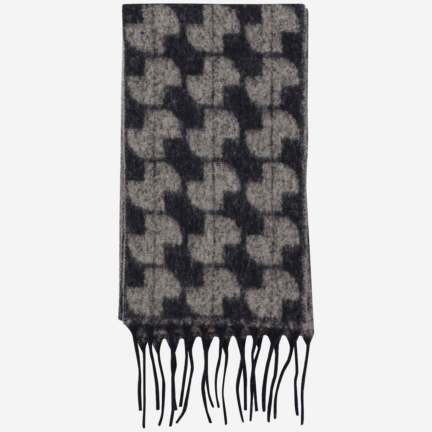 Wool Blend Scarf With Logo