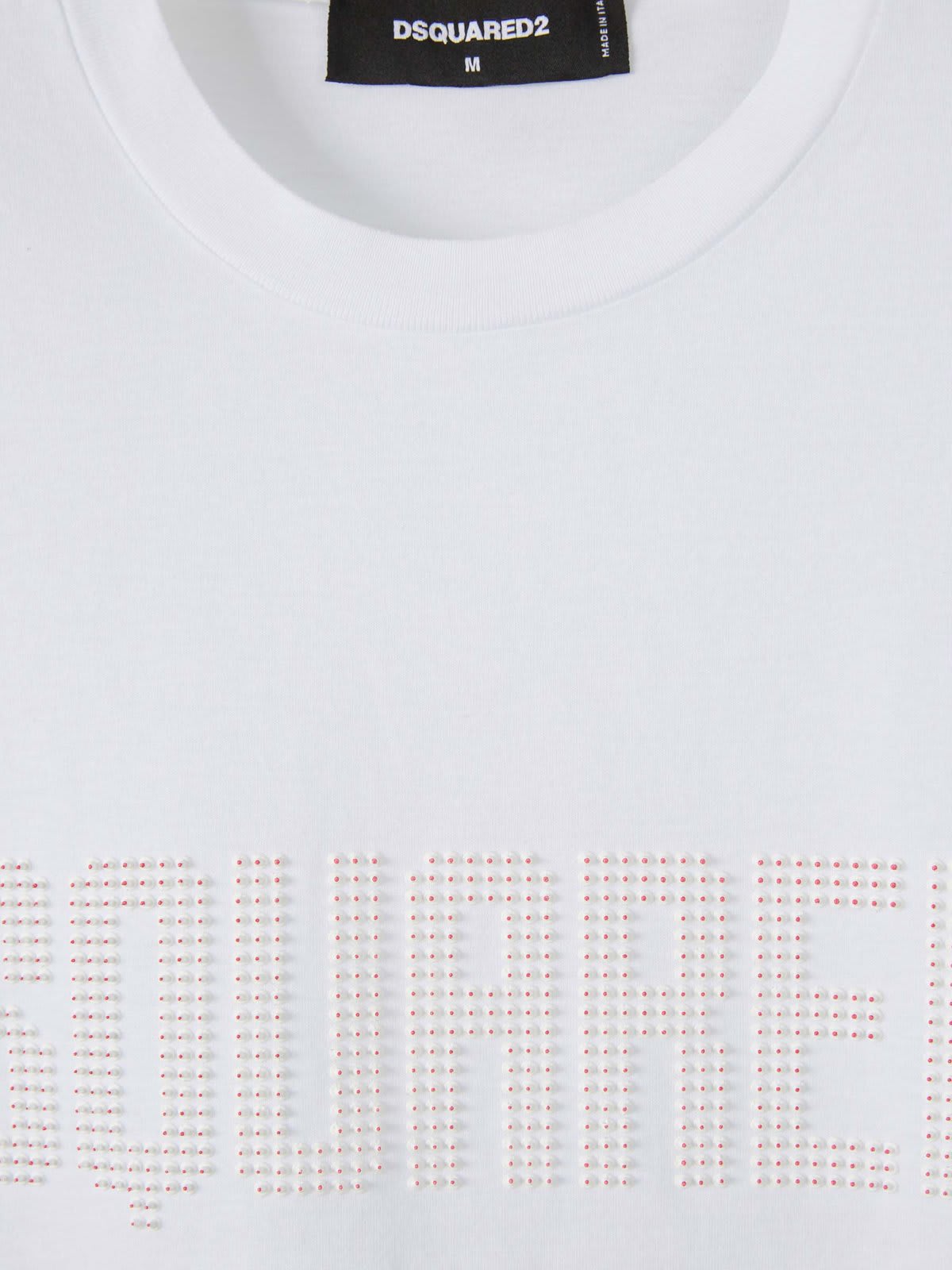 Shop Dsquared2 Logo-embellished Crewneck T-shirt In White