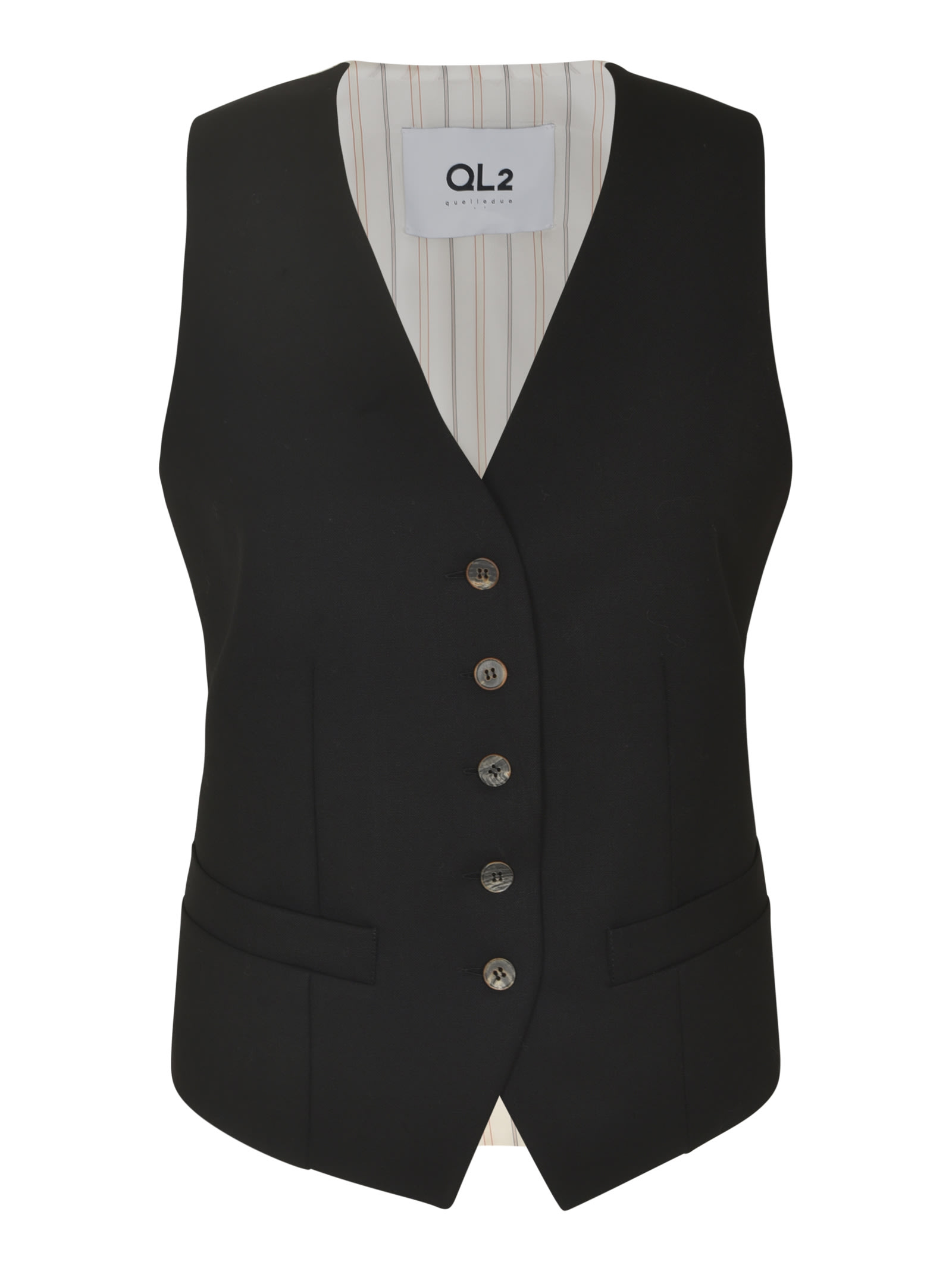 Shop Ql2 Taschine Gilet In Black