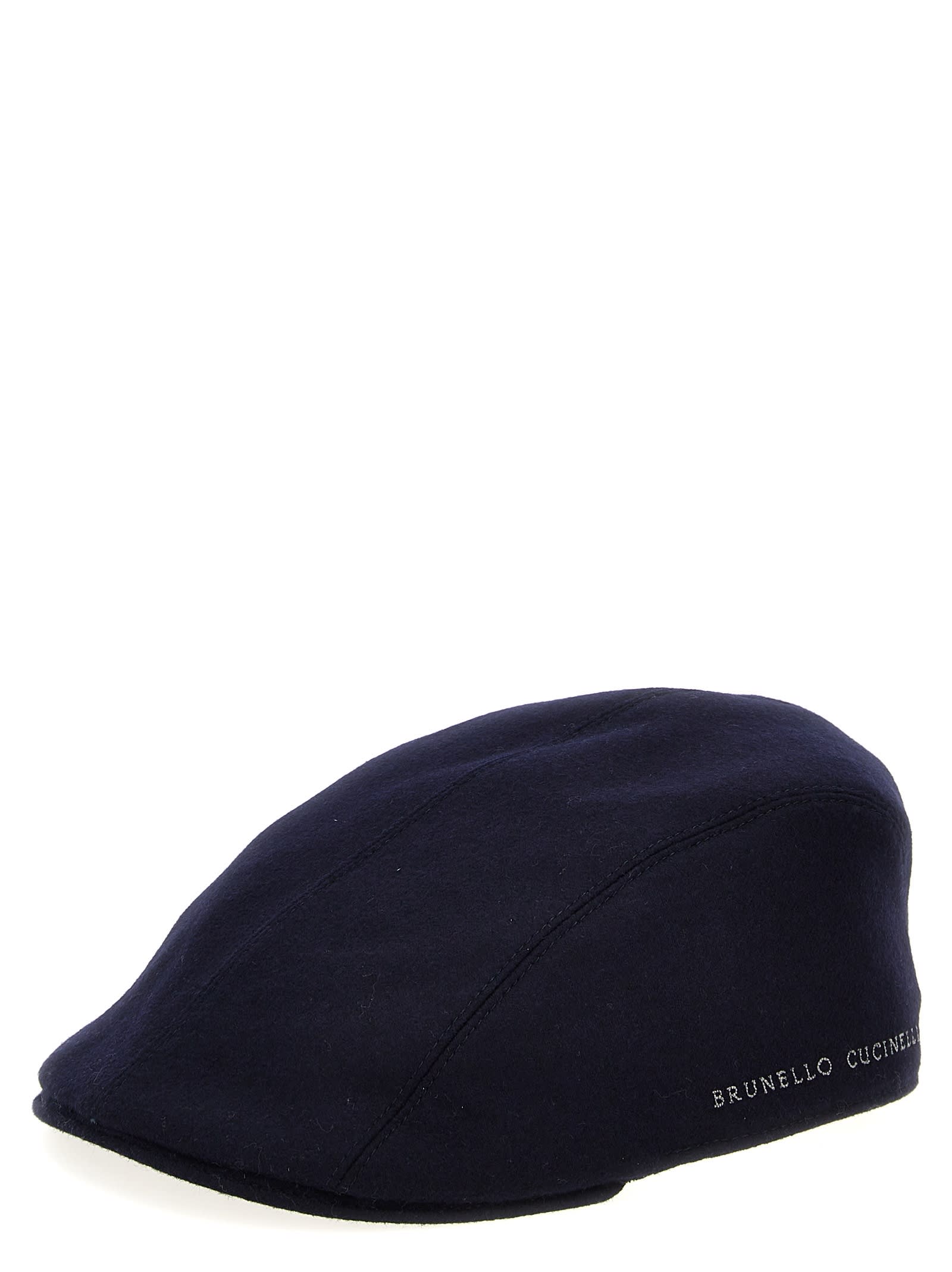 Shop Brunello Cucinelli Logo Embroidery Cap In Blue