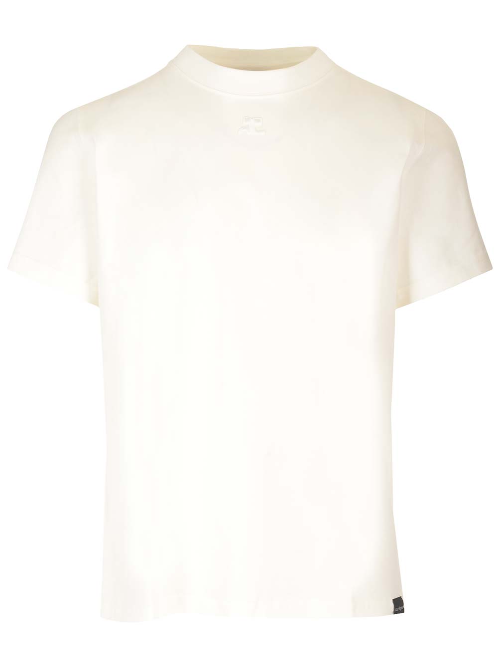 Shop Courrèges Straight Fit T-shirt In Heritage White