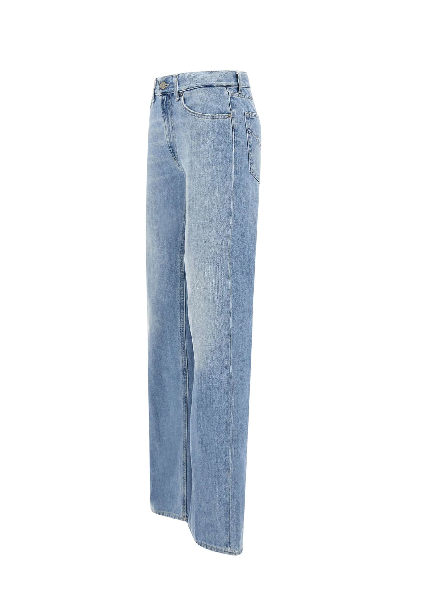 Shop Dondup Mabel Cotton Jeans In Blue