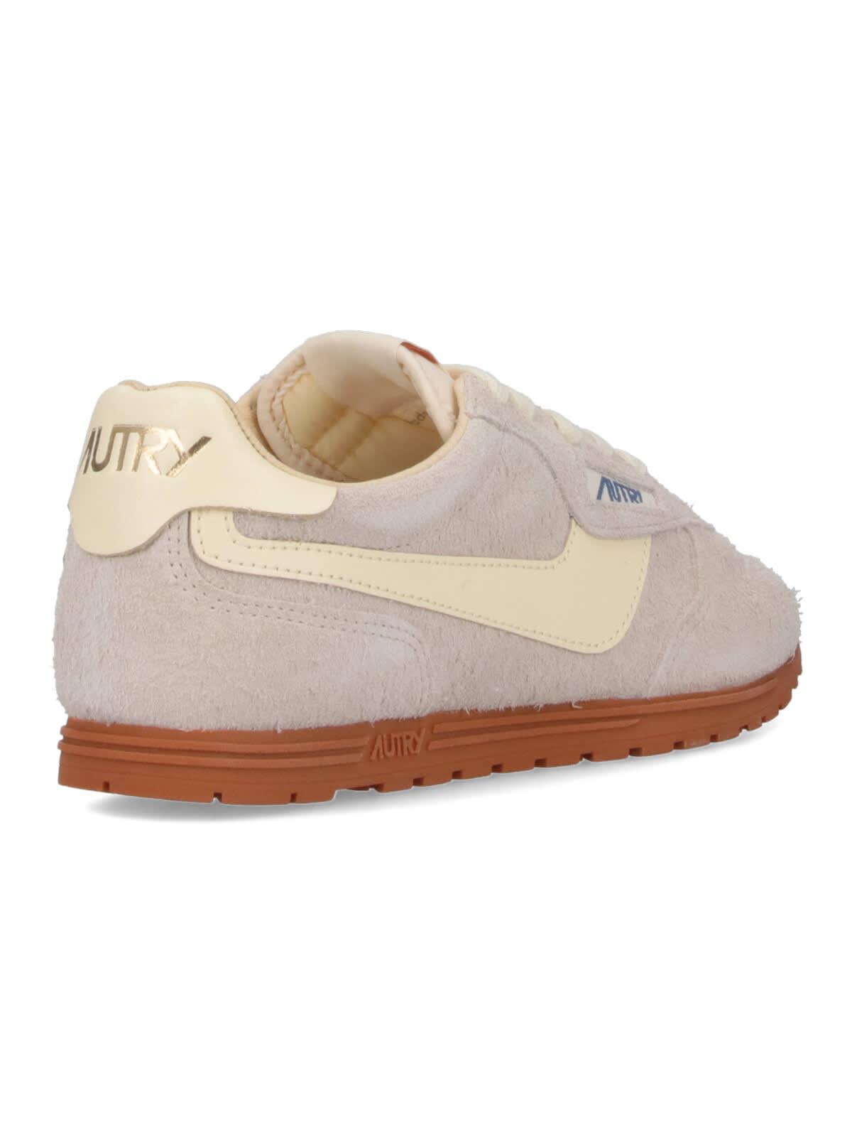 Autry 'windspin Low' Grey Sneaker With Logo On The Side And On The Heel
