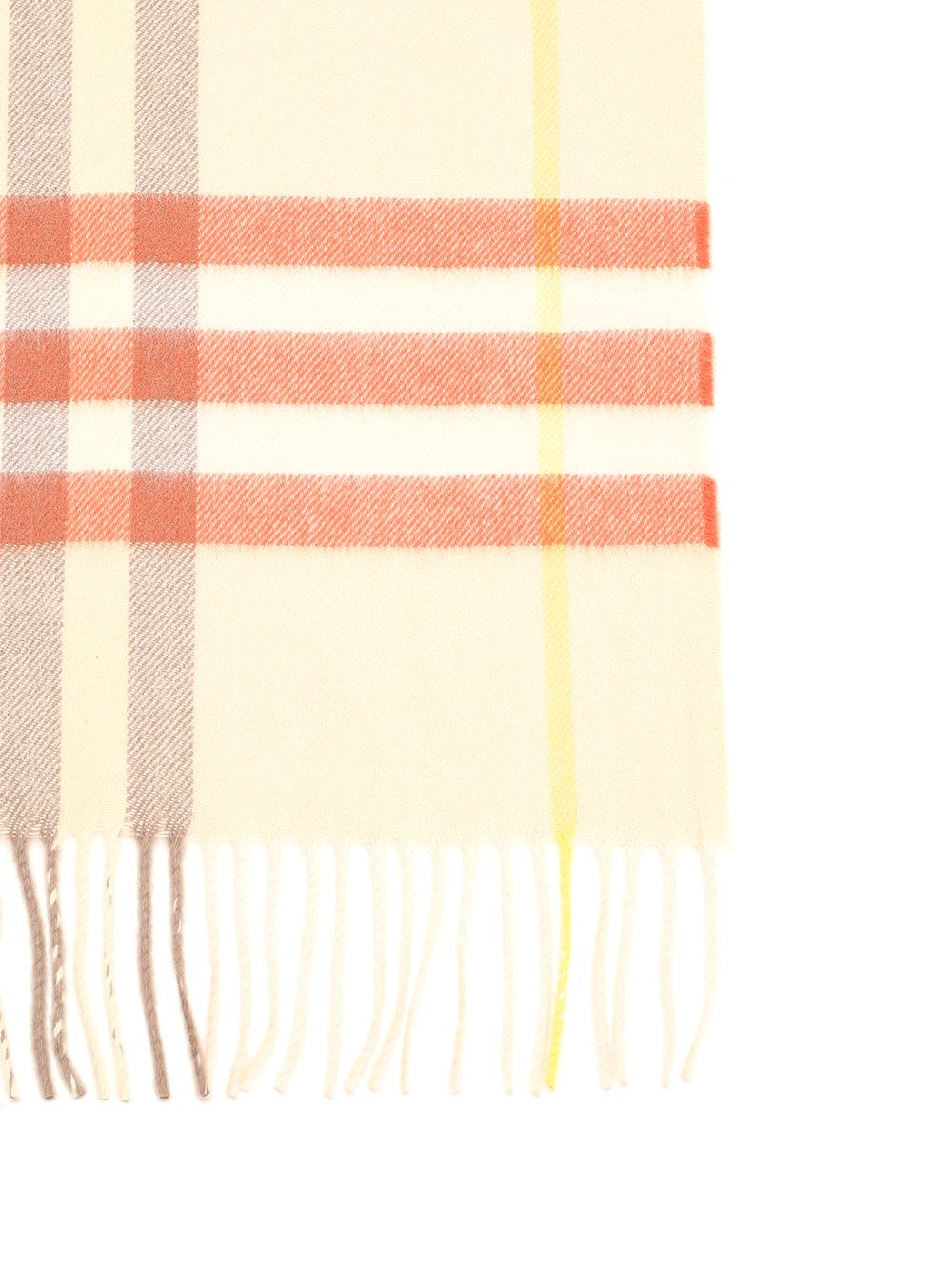 Burberry Giant Check-print Cashmere Scarf In Teacup