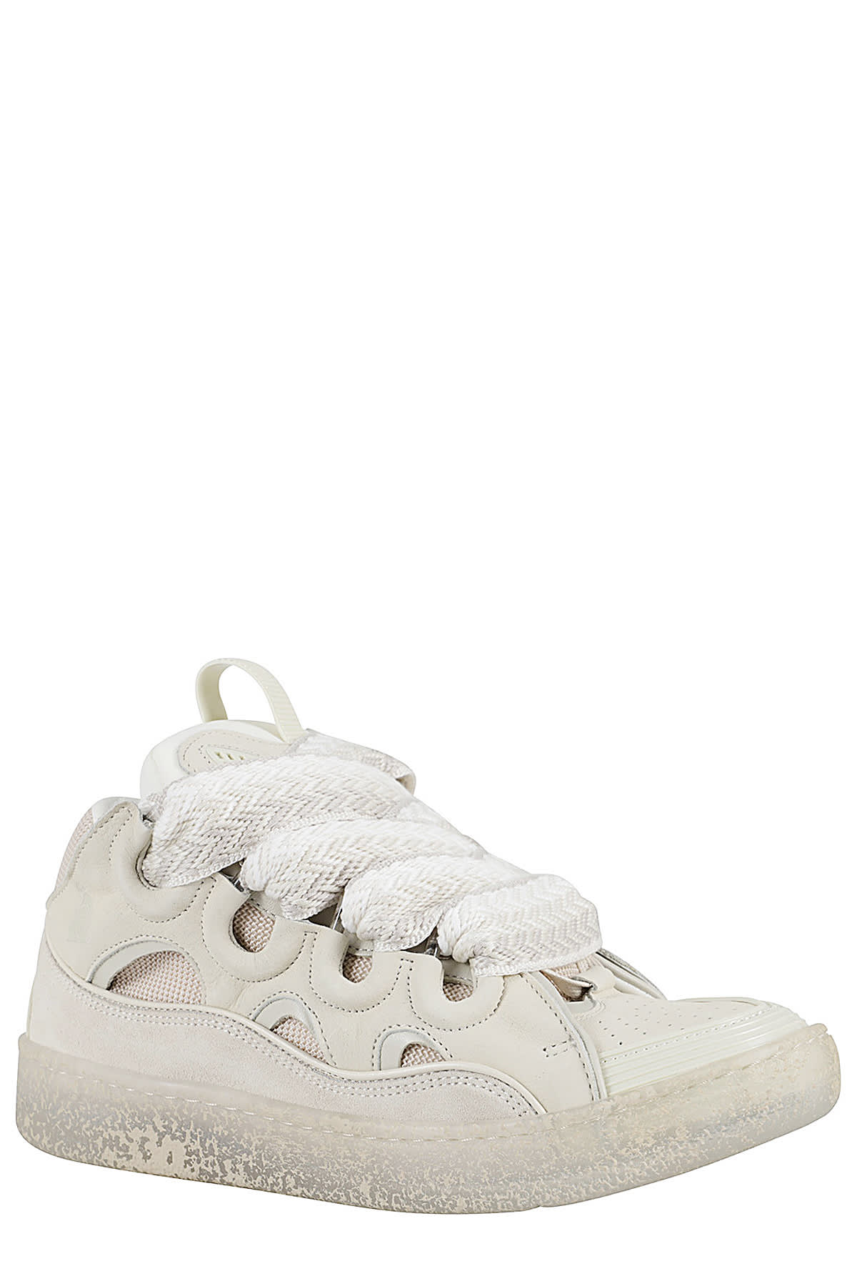 Shop Lanvin Curb Sneakers In White