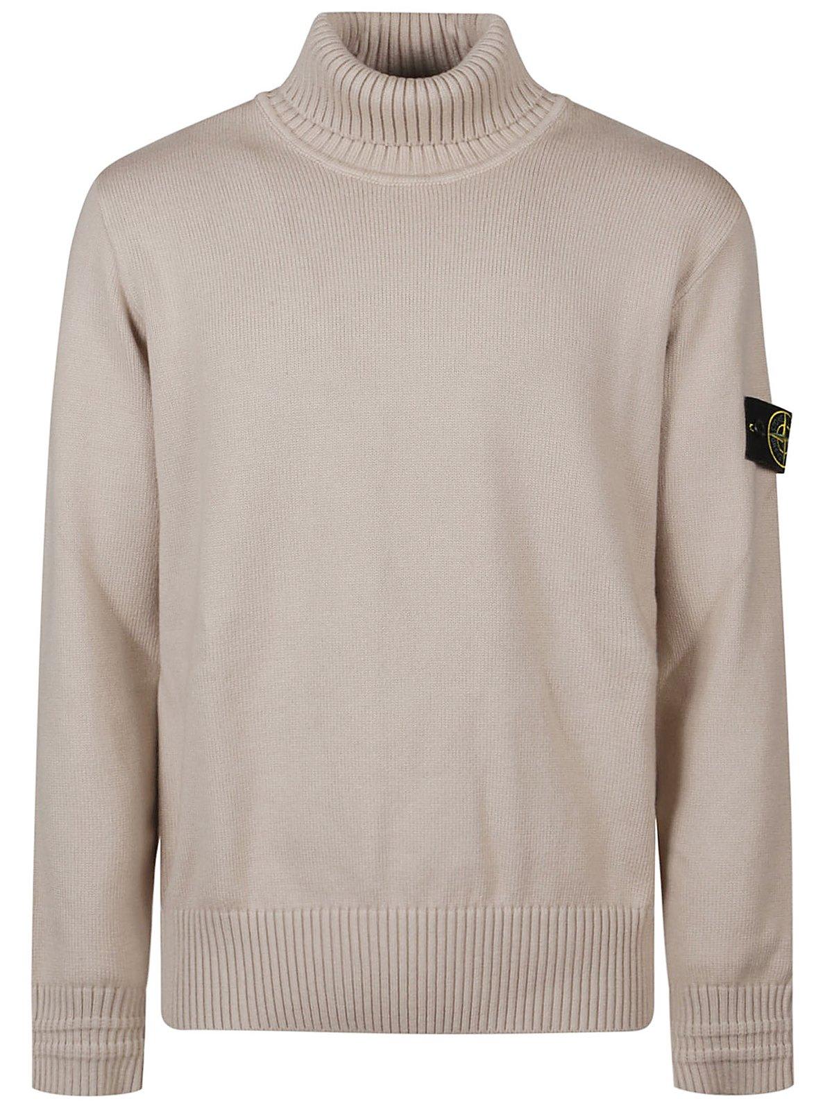 Logo Patch Roll Neck Jumper