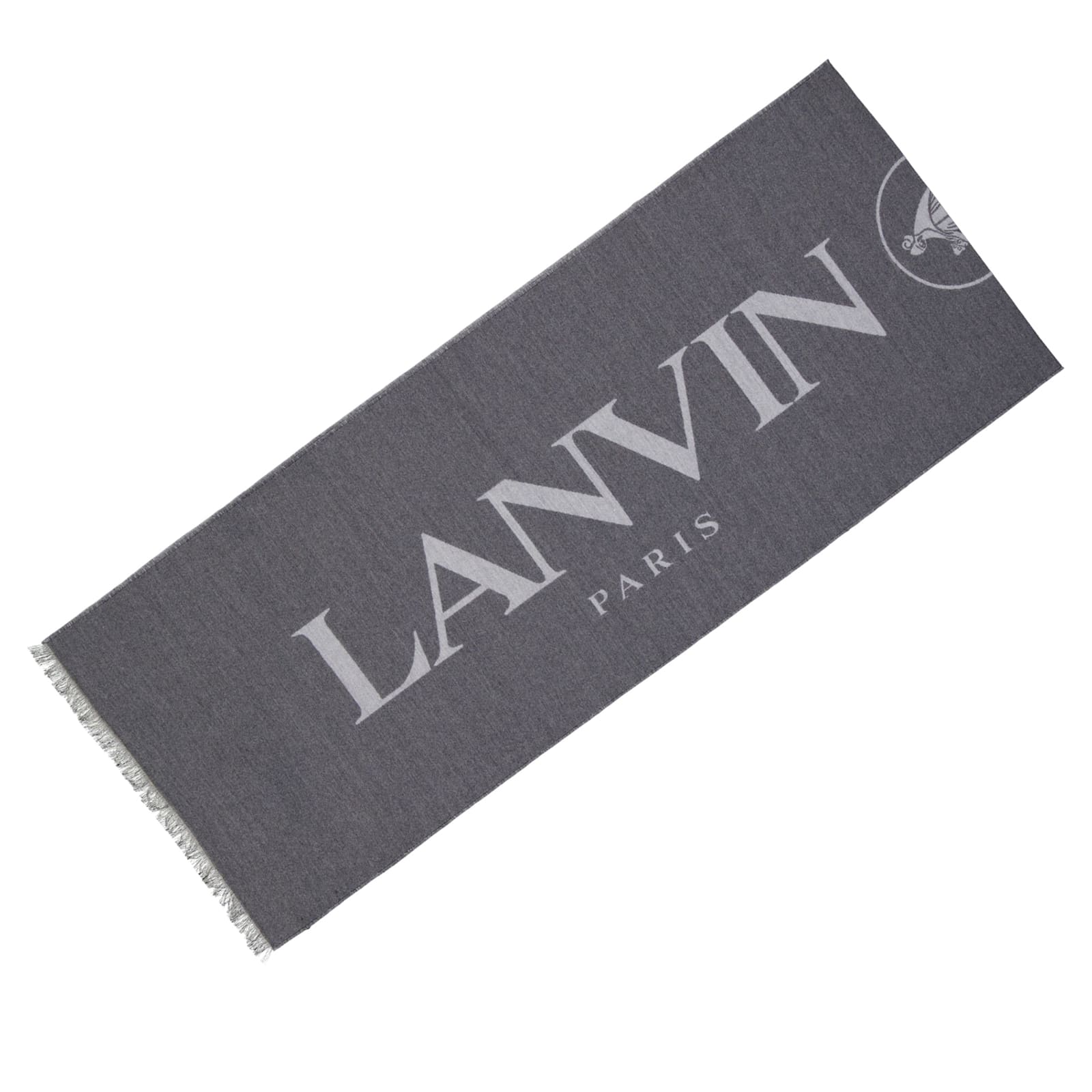 Lanvin P00058- Wool And Silk Scarf Women In Gray