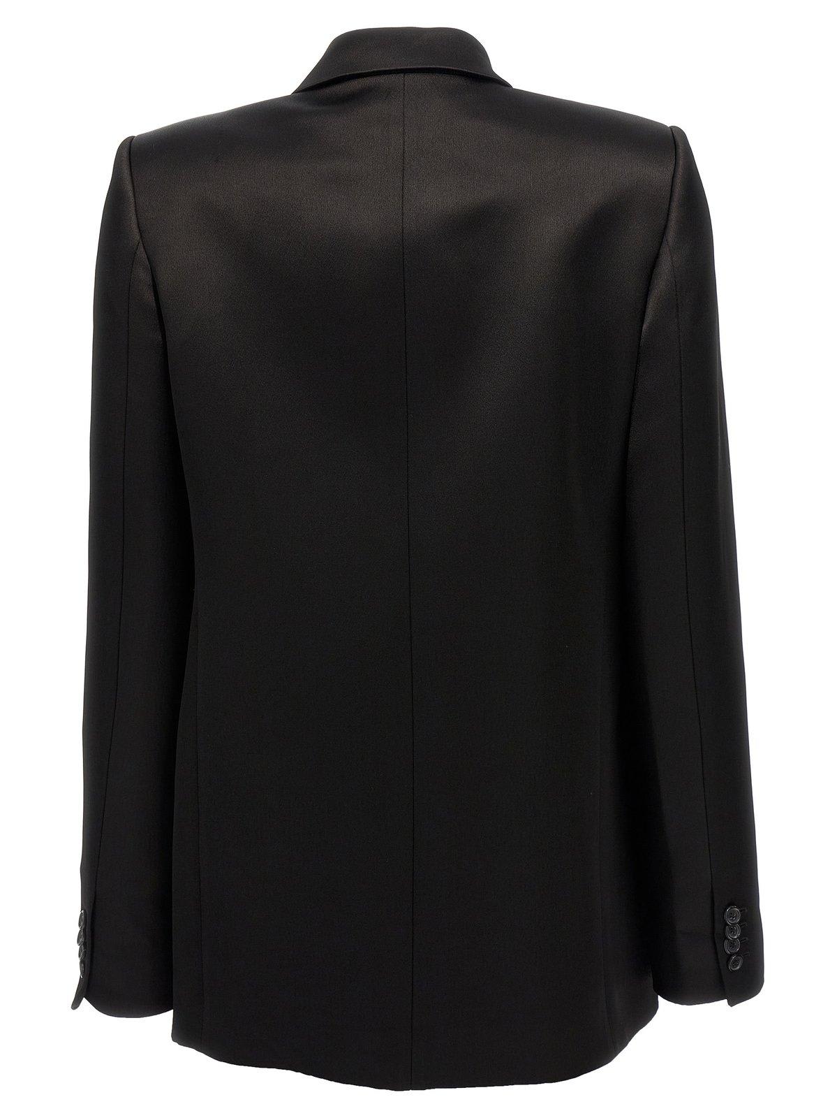 Shop Khaite Willow Double-breasted Blazer In Black