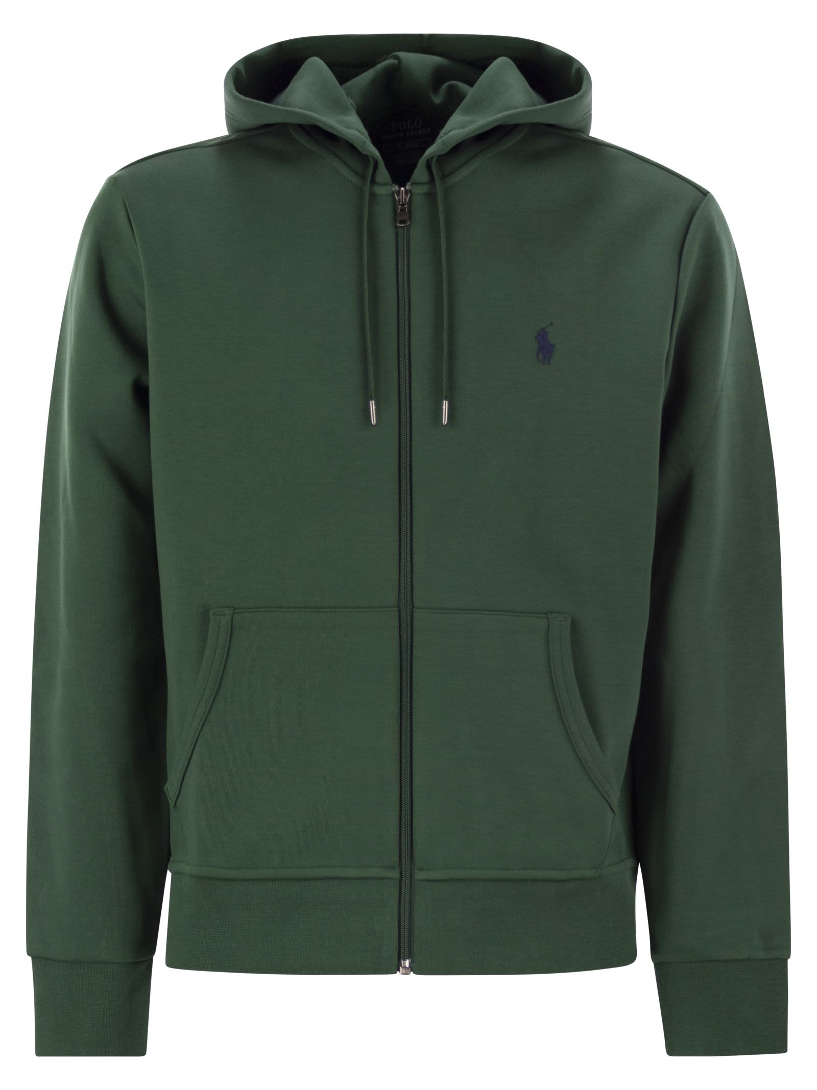 Shop Polo Ralph Lauren Hooded Sweatshirt In Green