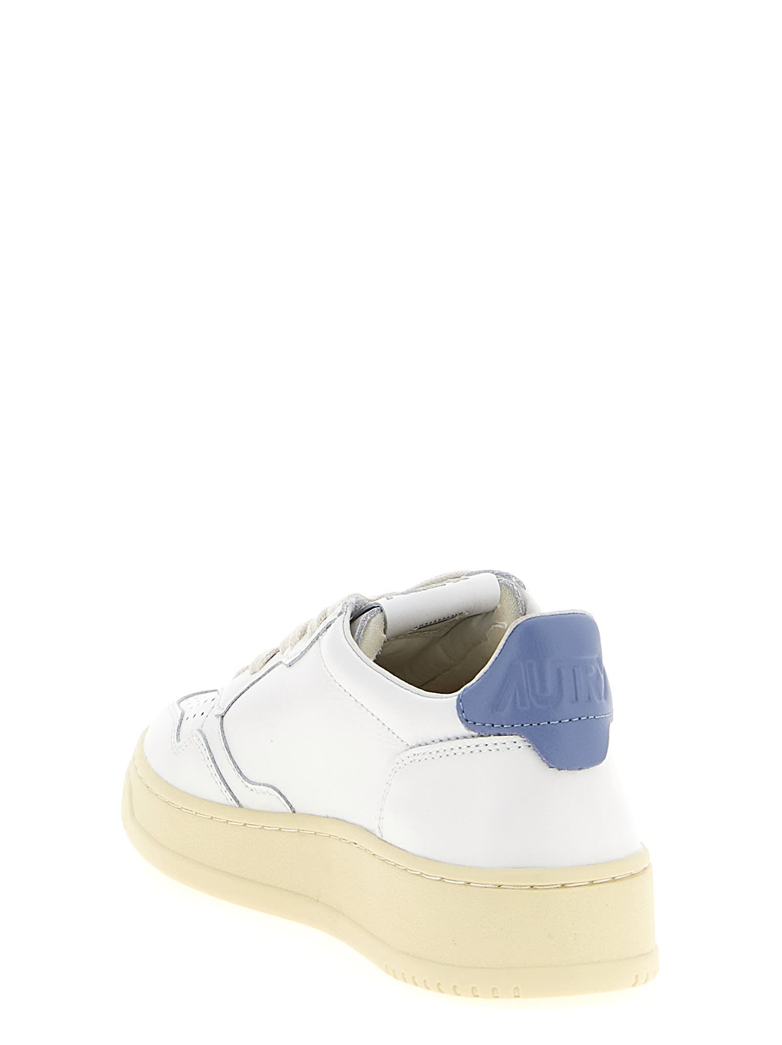 Autry Medalist Classic White Low-top Sneakers In Blue