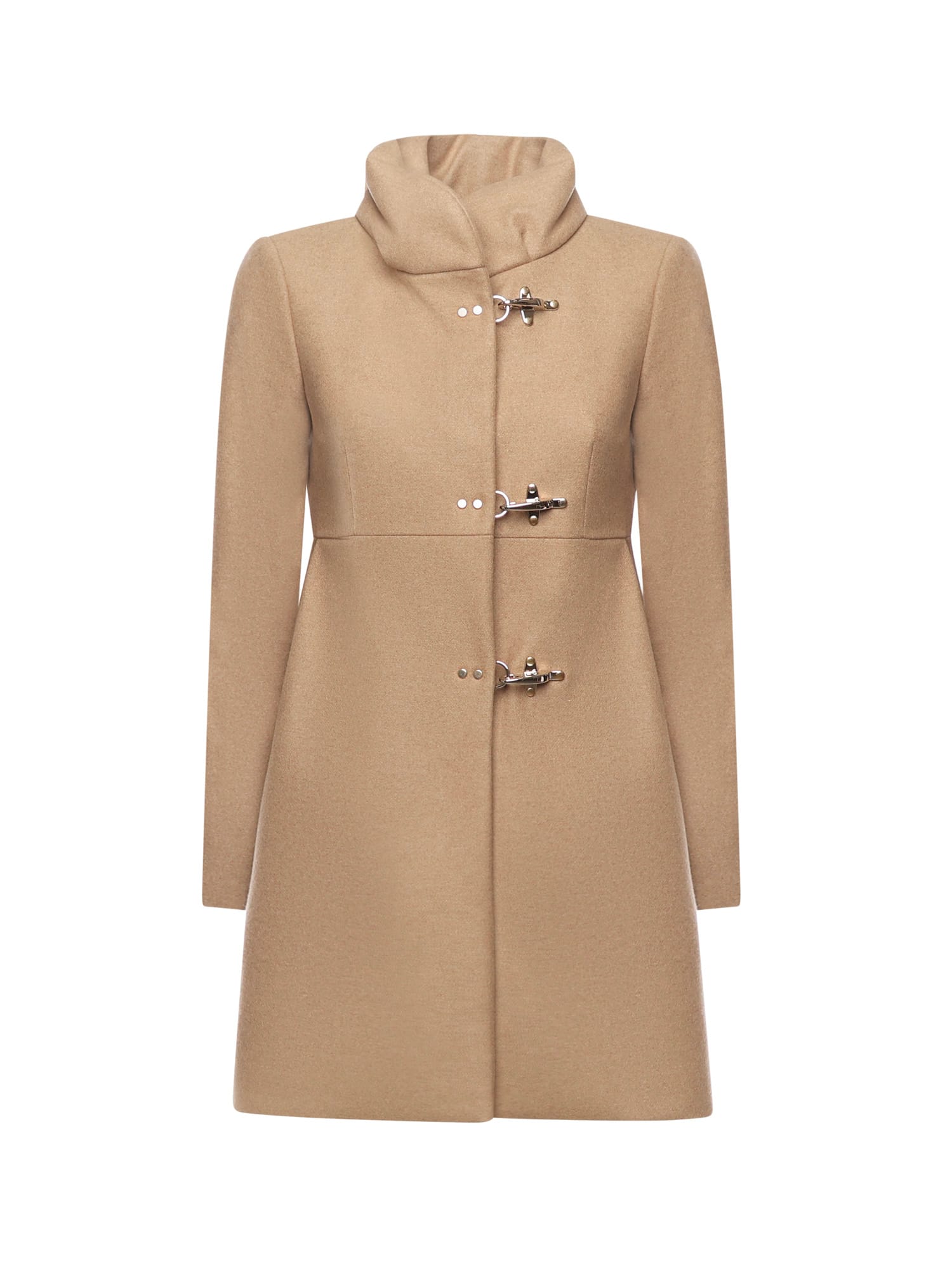 Fay Romantic Coat In Melange Wool Cloth