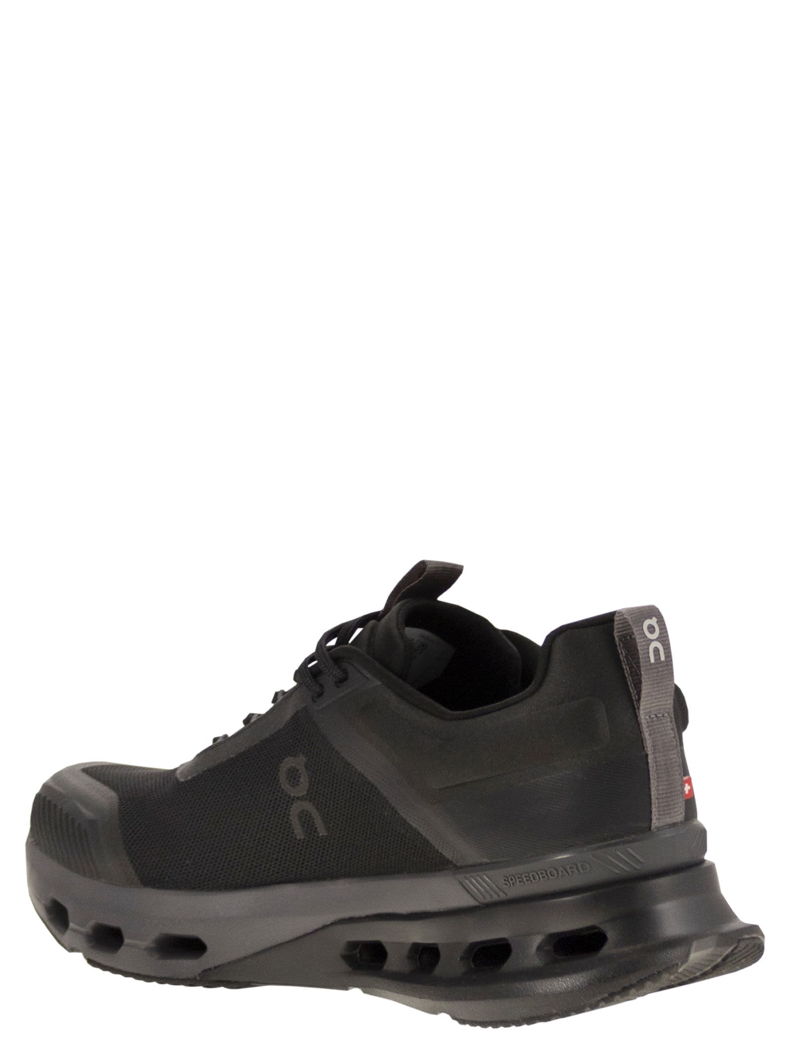 On Cloudnova X - Technical Fabric Trainers In Black