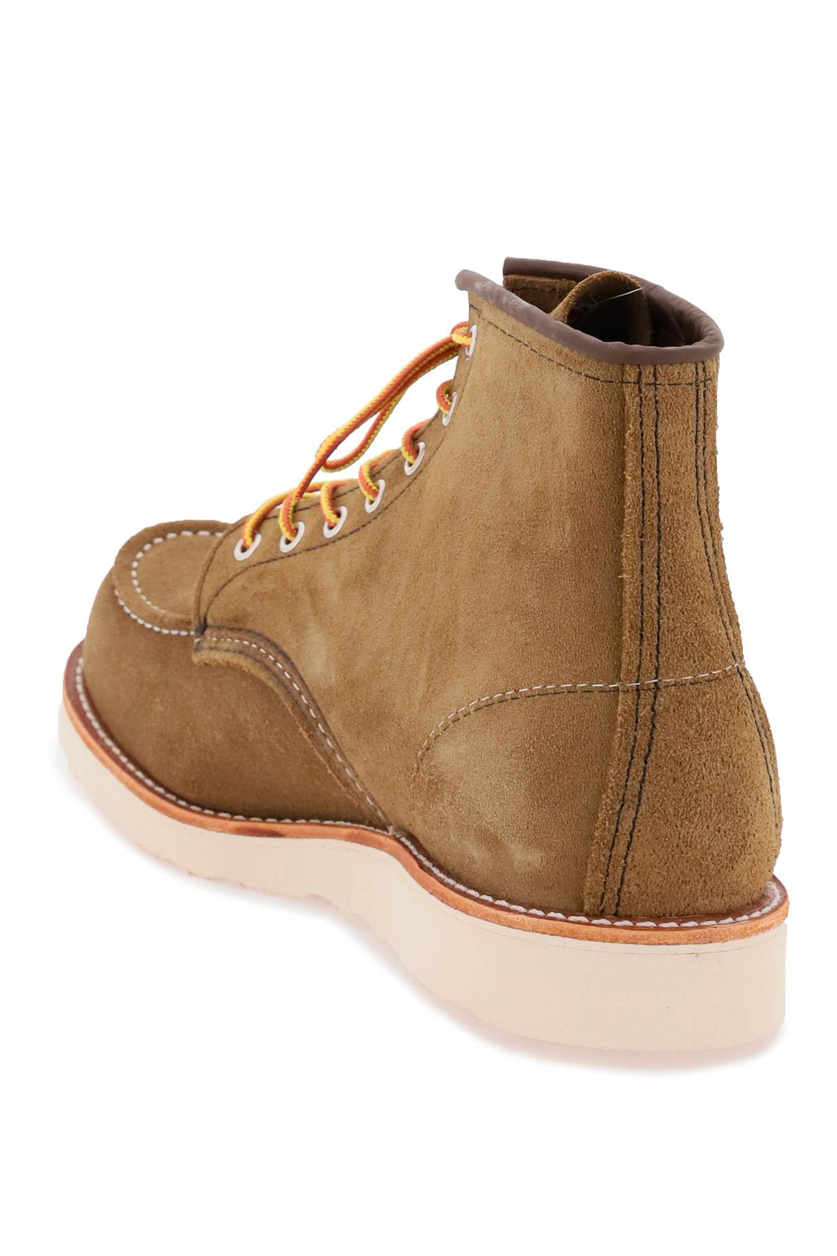 Shop Red Wing Classic Moc Ankle Boots In Olive Mohave (khaki)