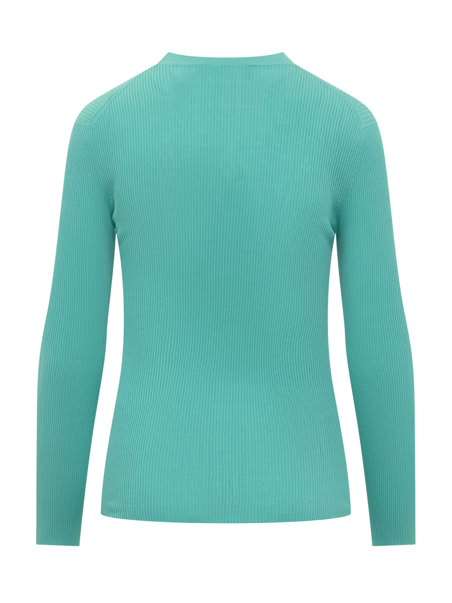 Shop Rochas Crewneck Sweater In Medium Green