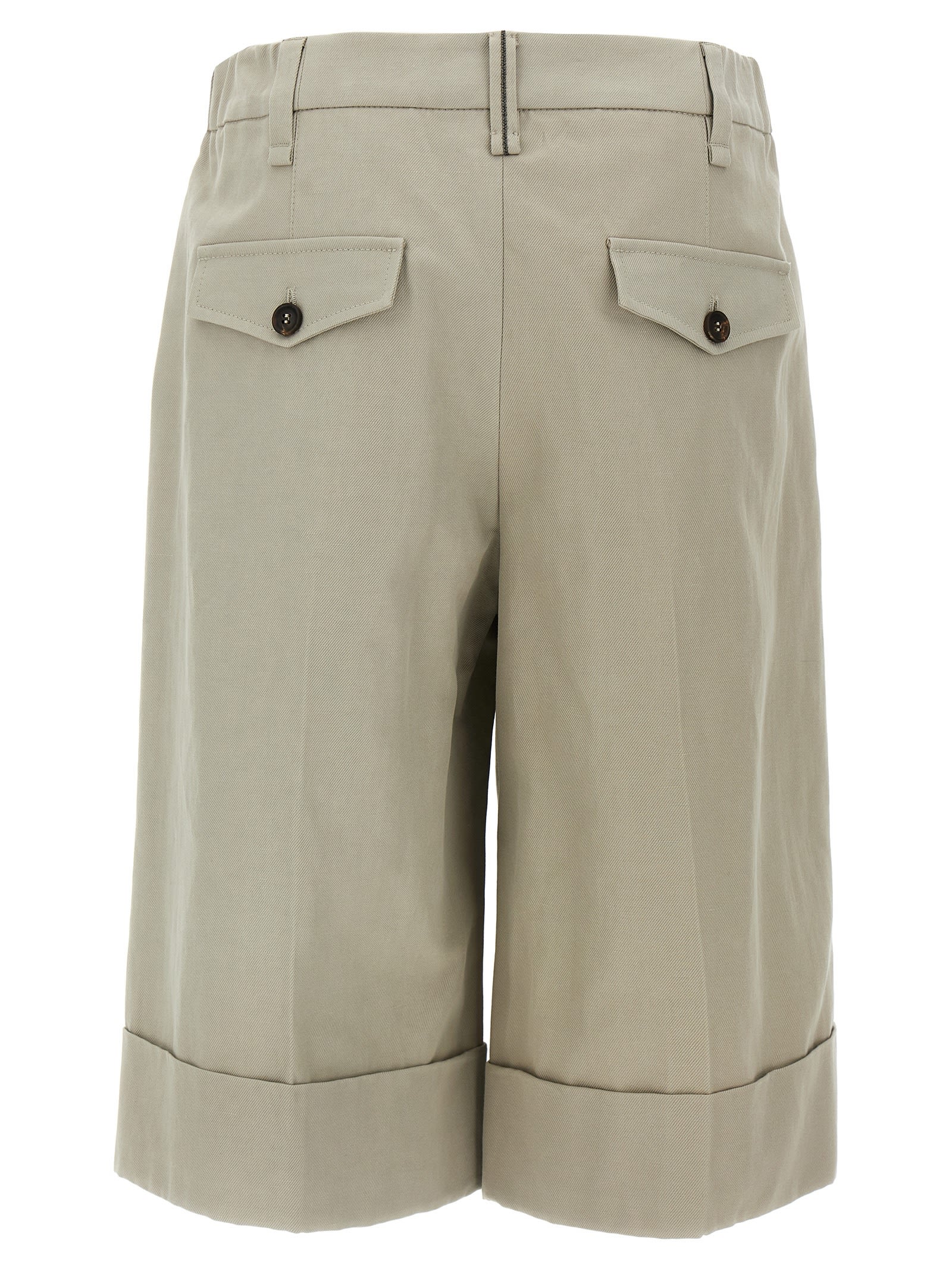 Brunello Cucinelli Rolled Hem Bermuda Shorts In C3095