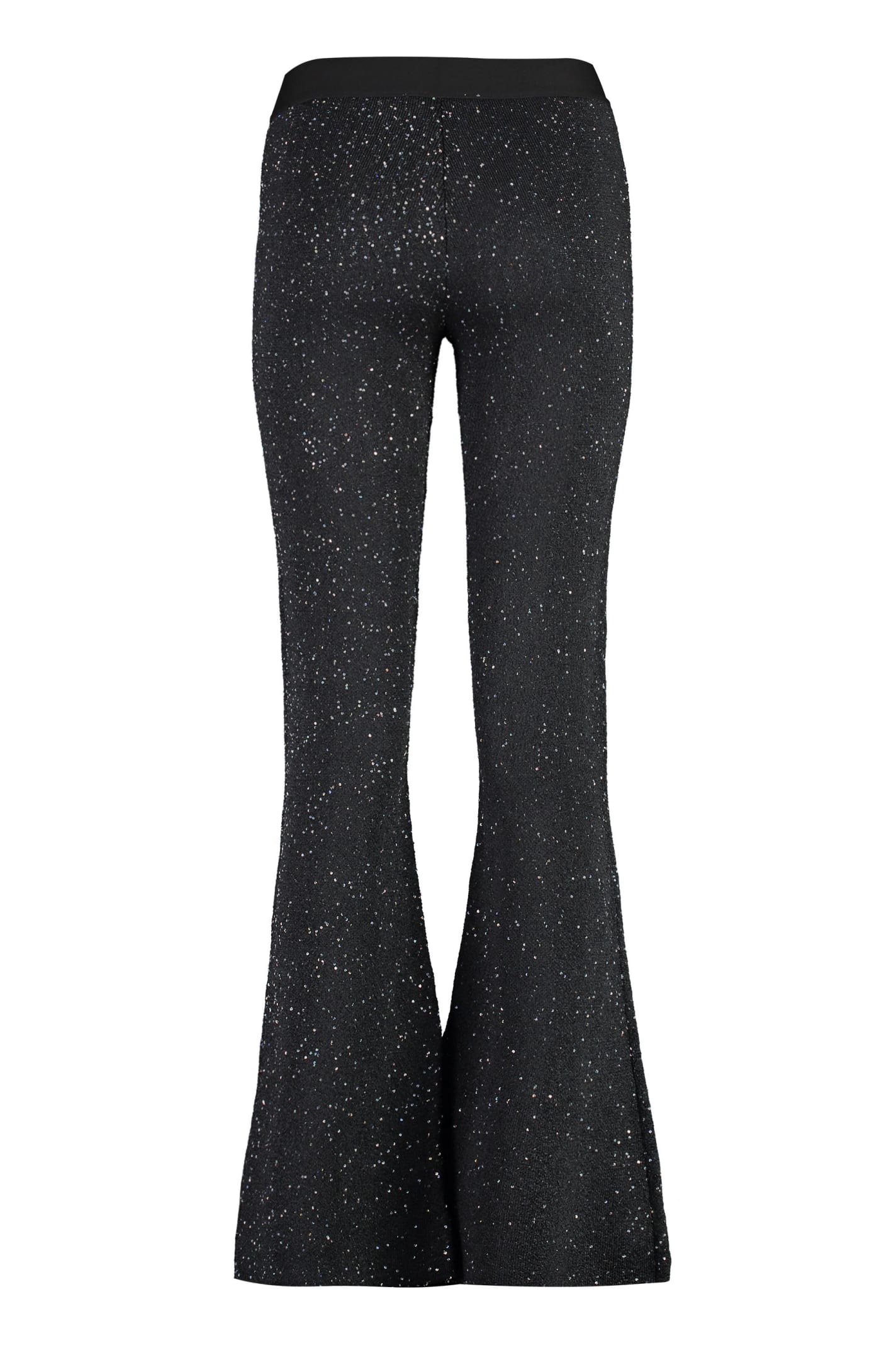 Shop Palm Angels Knitted Trousers In Black