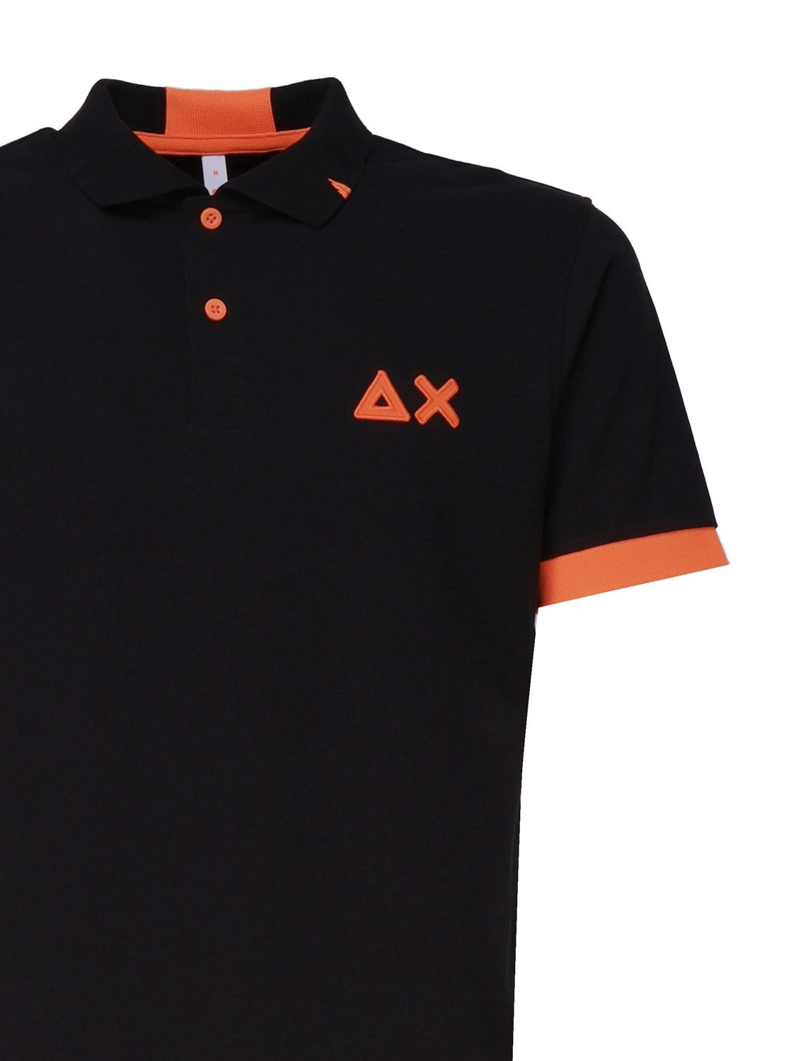 Shop Sun 68 Polo T-shirt With Front Logo In Black