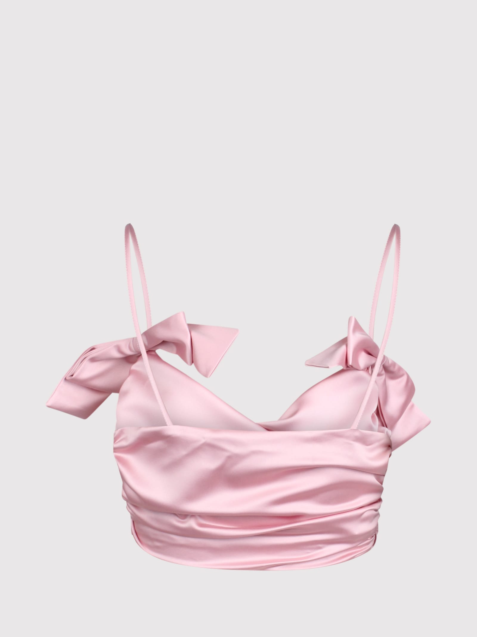 Shop Fiorucci Satin Effect Top With Bows