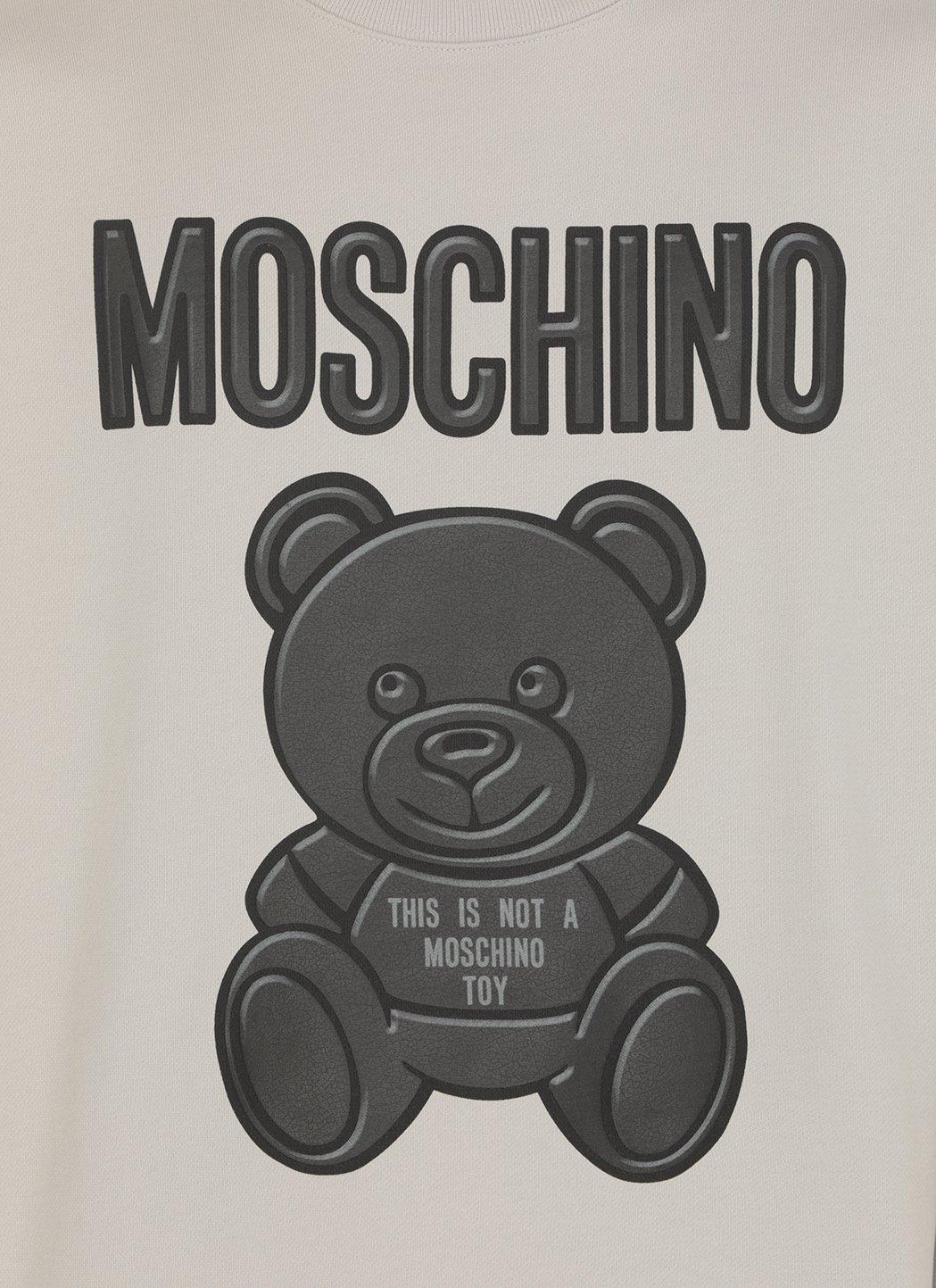Shop Moschino Teddy Bear Printed Crewneck Sweatshirt In Grigio