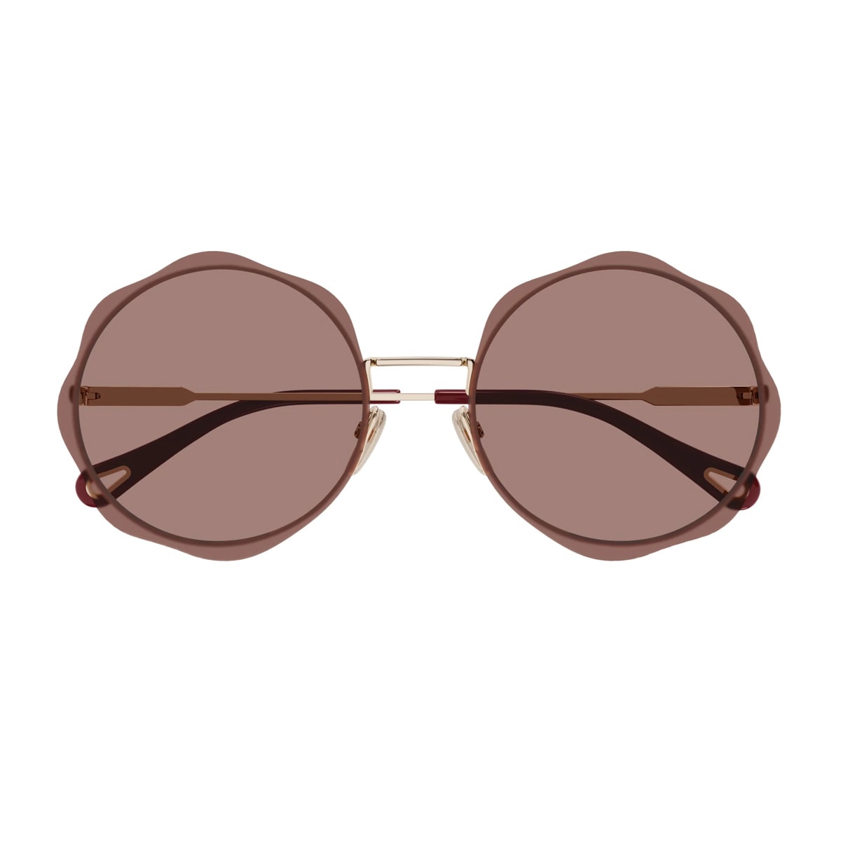 Chloé Ch0202s Linea Chloé 003 Gold Red Sunglasses